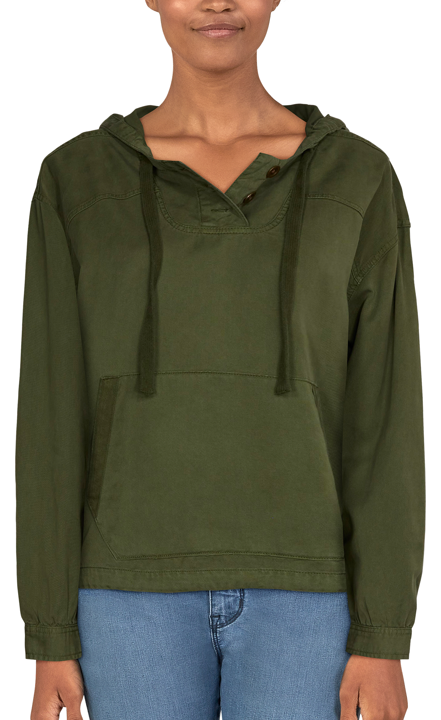 Natural Reflections Utility Long-Sleeve Pullover for Ladies - Four Leaf Clo