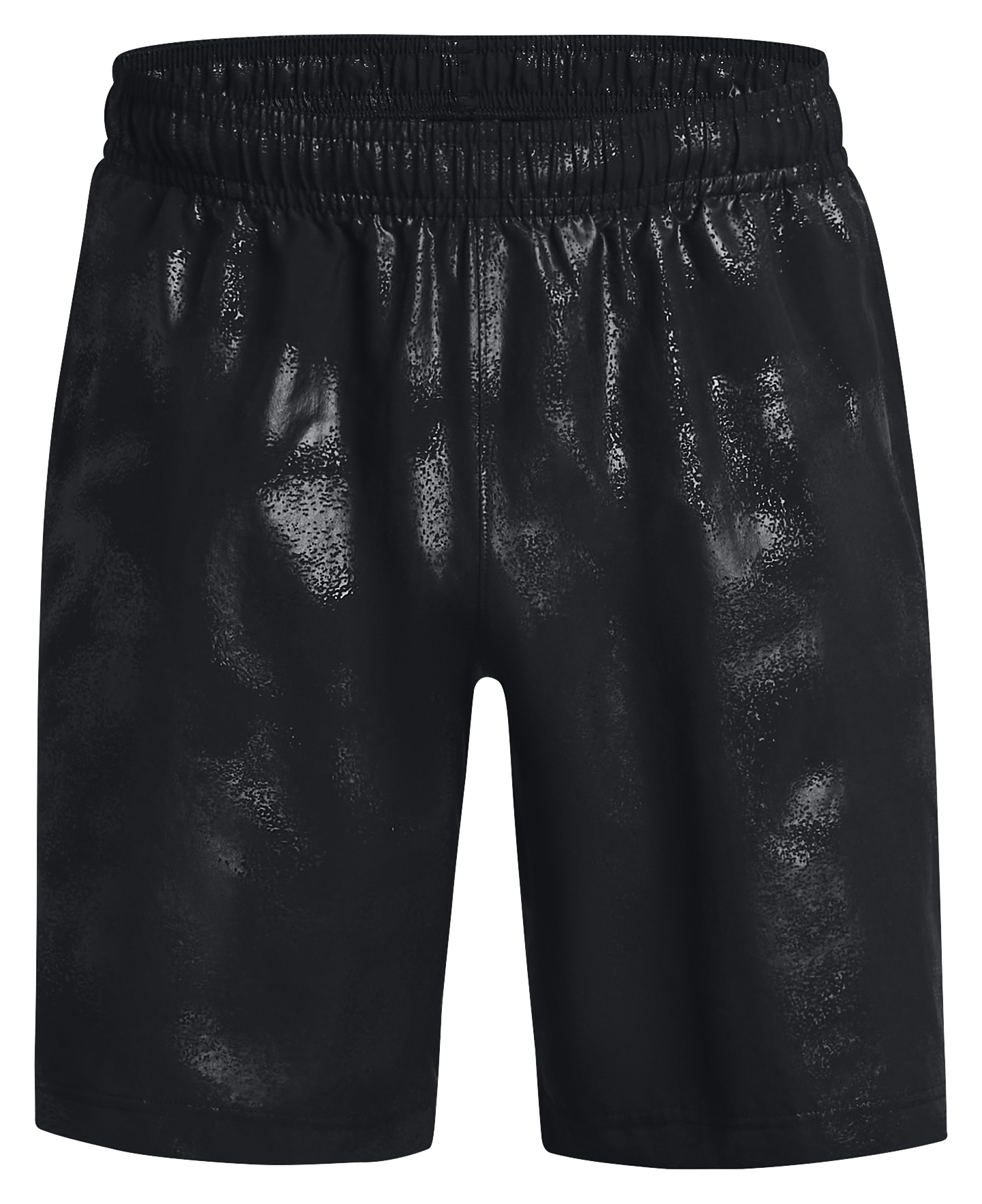 Image of Under Armour Woven Water Camo Emboss Shorts for Men - Black/Black - M