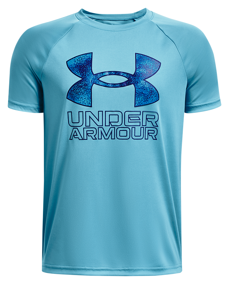 Under Armour UA Tech Hybrid Printed Fill Short-Sleeve T-Shirt for Kids - Glacier Blue/Sonar Blue - XS