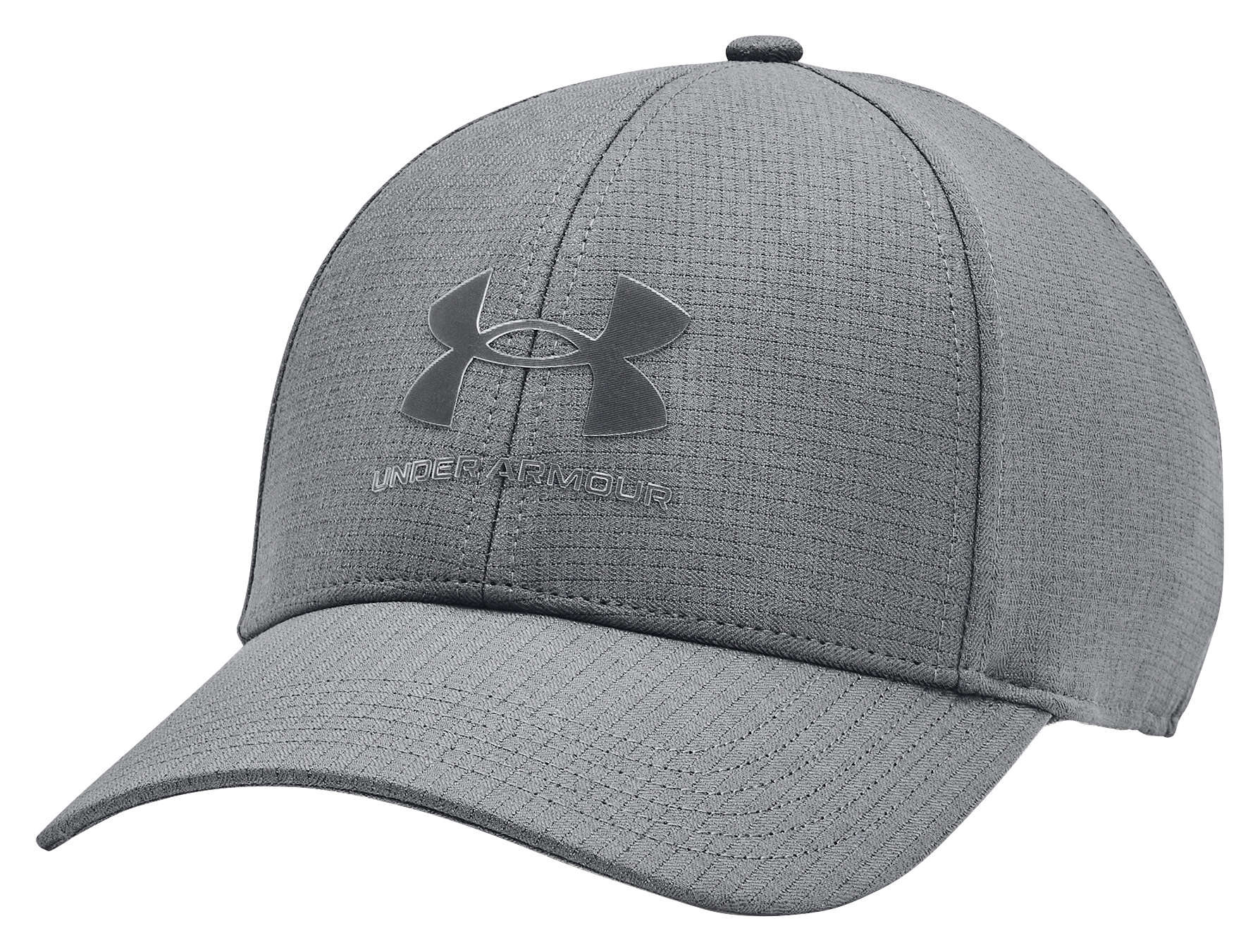 Image of Under Armour Iso-Chill ArmourVent Stretch Cap for Men - Pitch Gray/Black - M/L