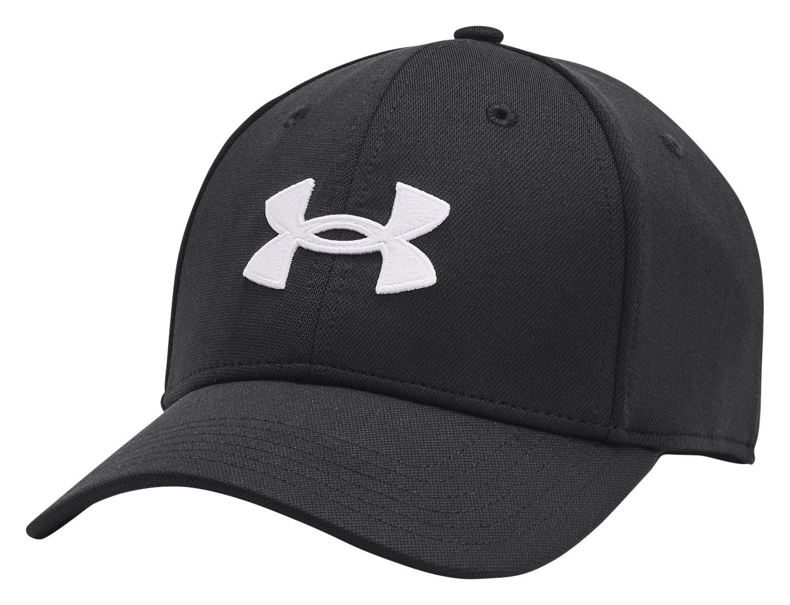 Image of Under Armour Blitzing Fitted Cap for Men - Black/White - L/XL