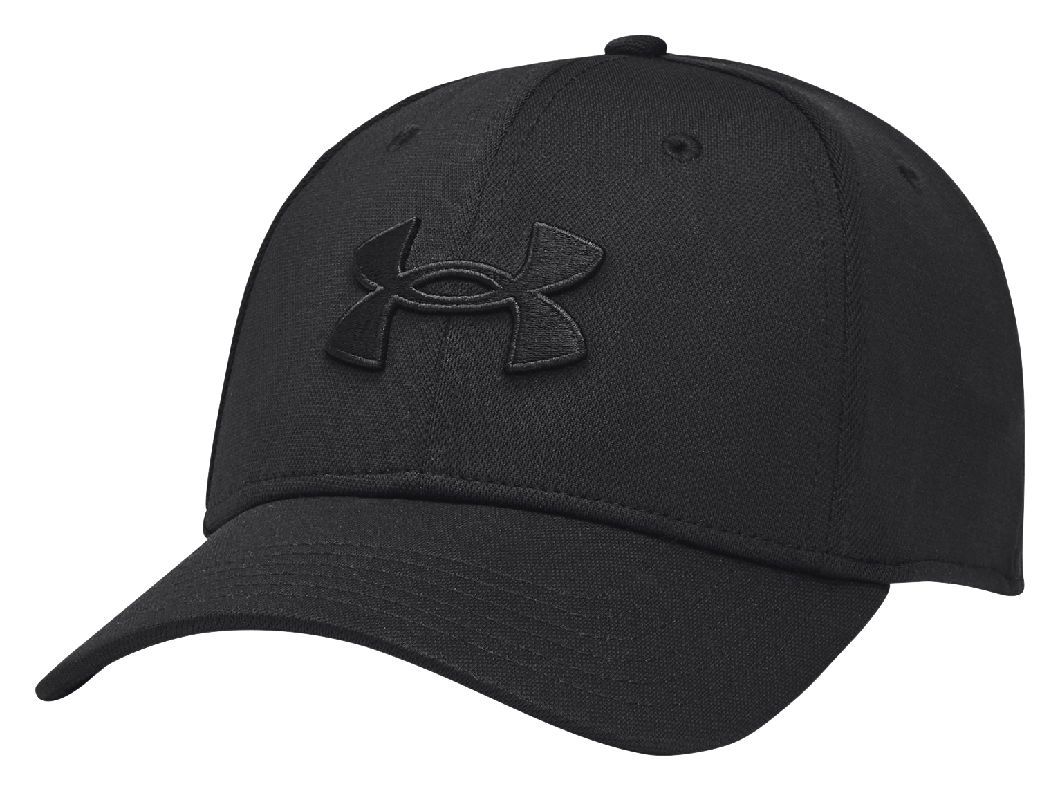 Image of Under Armour Blitzing Fitted Cap for Men - Black/Black-22 - M/L