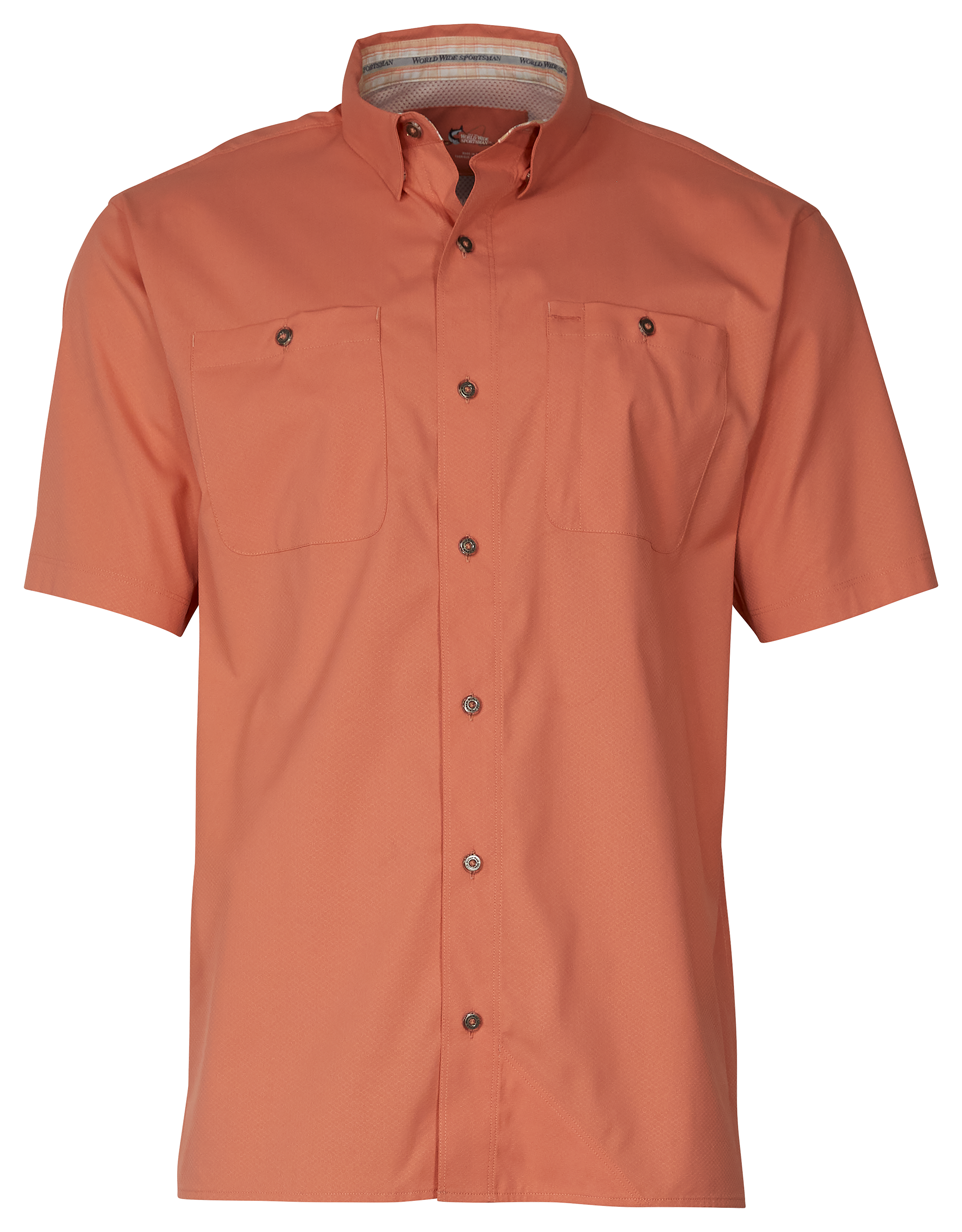 World Wide Sportsman Ultimate Angler Solid Short-Sleeve Shirt for Men - Crabapple - L