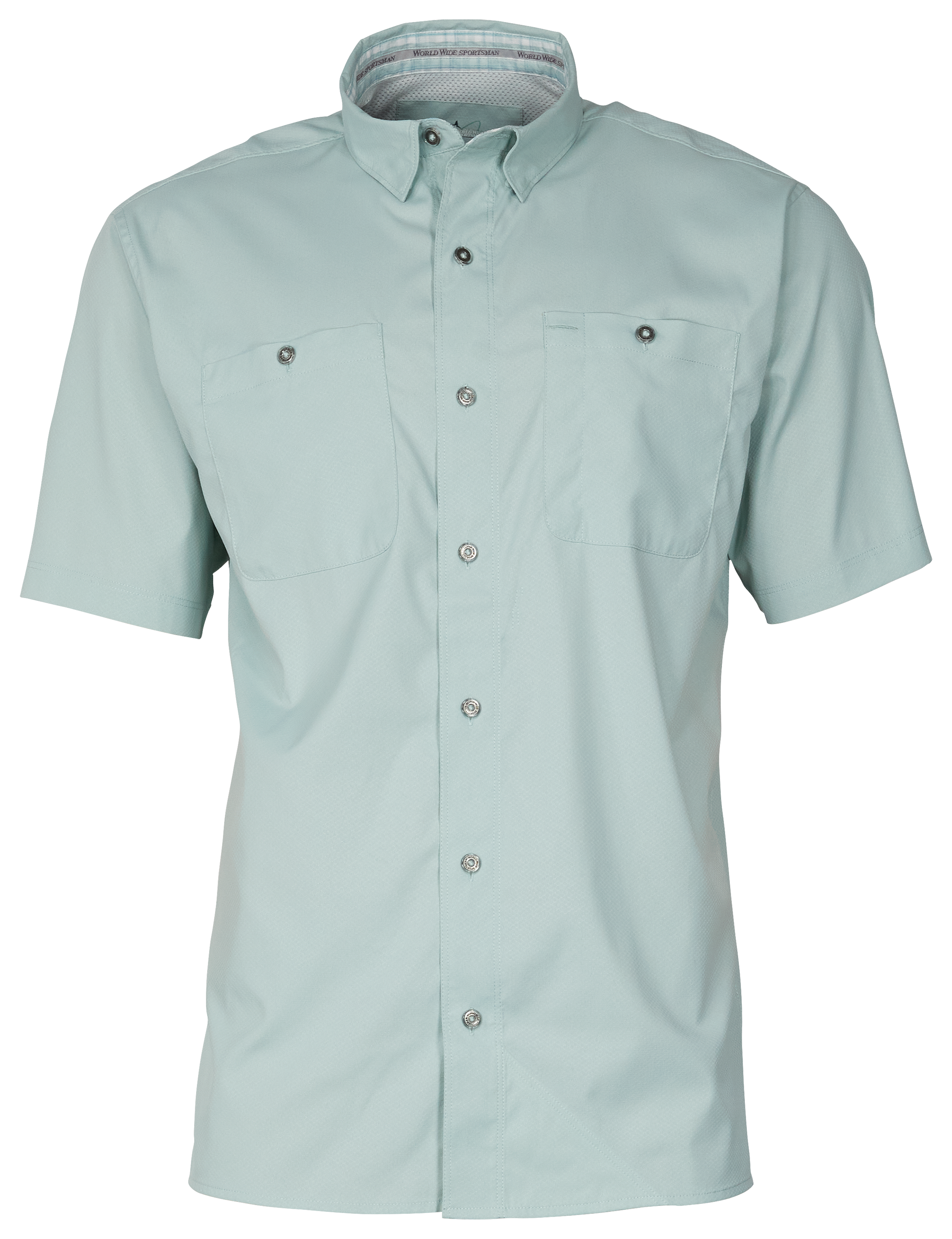 World Wide Sportsman Ultimate Angler Solid Short-Sleeve Shirt for Men - Harbor Gray - L