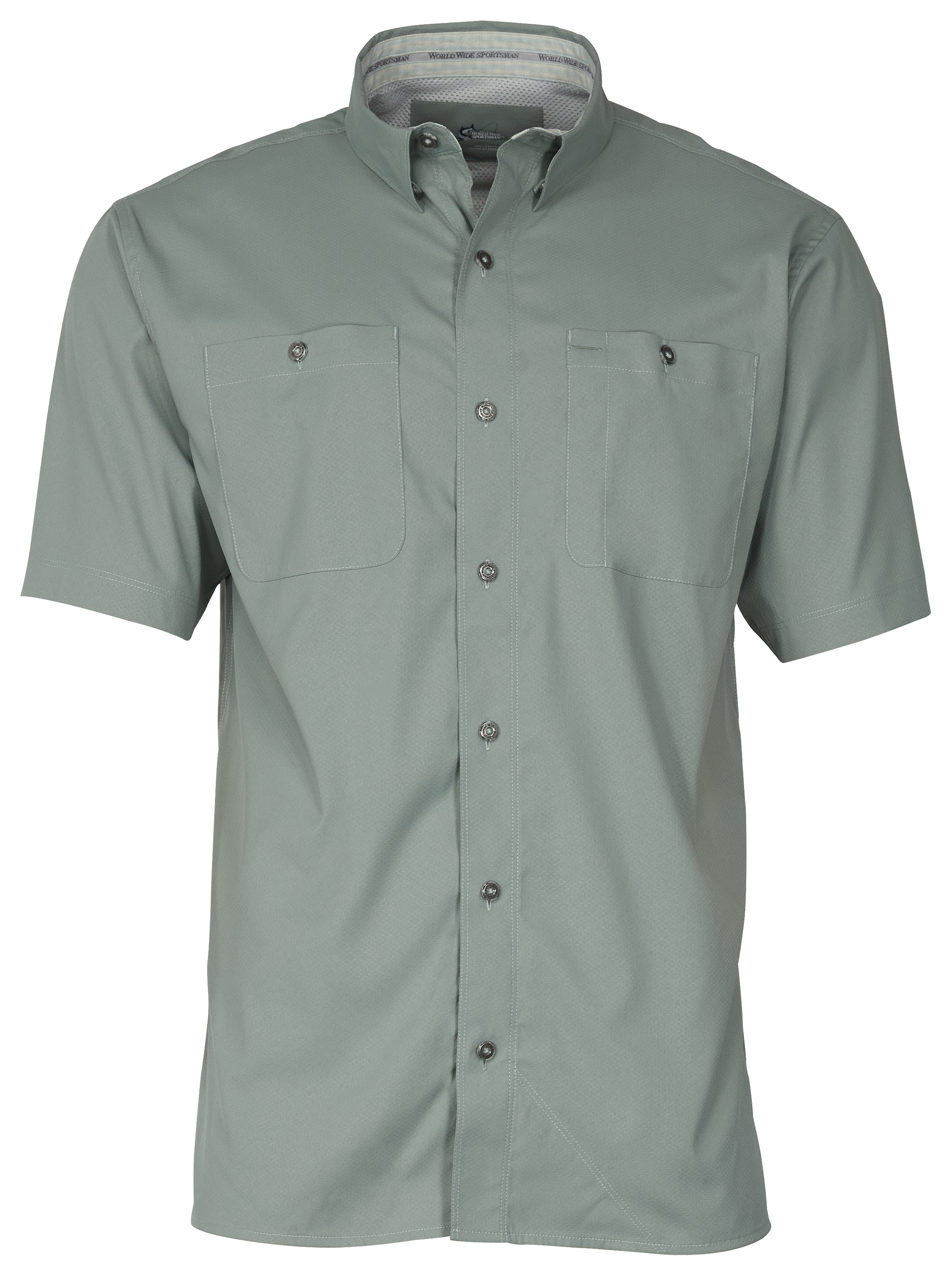 World Wide Sportsman Ultimate Angler Solid Short-Sleeve Shirt for Men - Iceberg Green - M