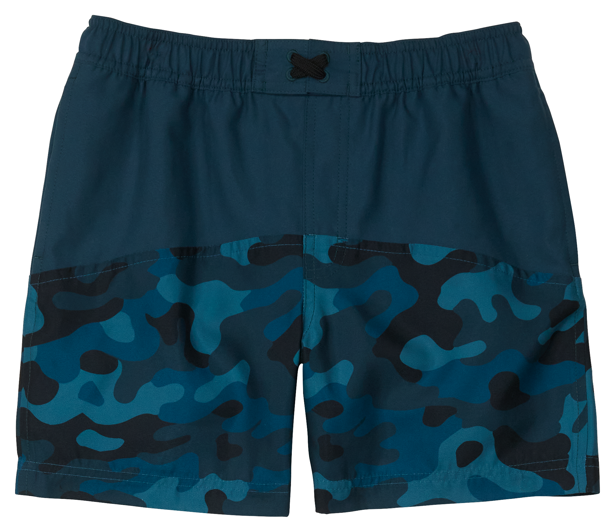 Image of Outdoor Kids Board Shorts for Kids - Blue Camo - S