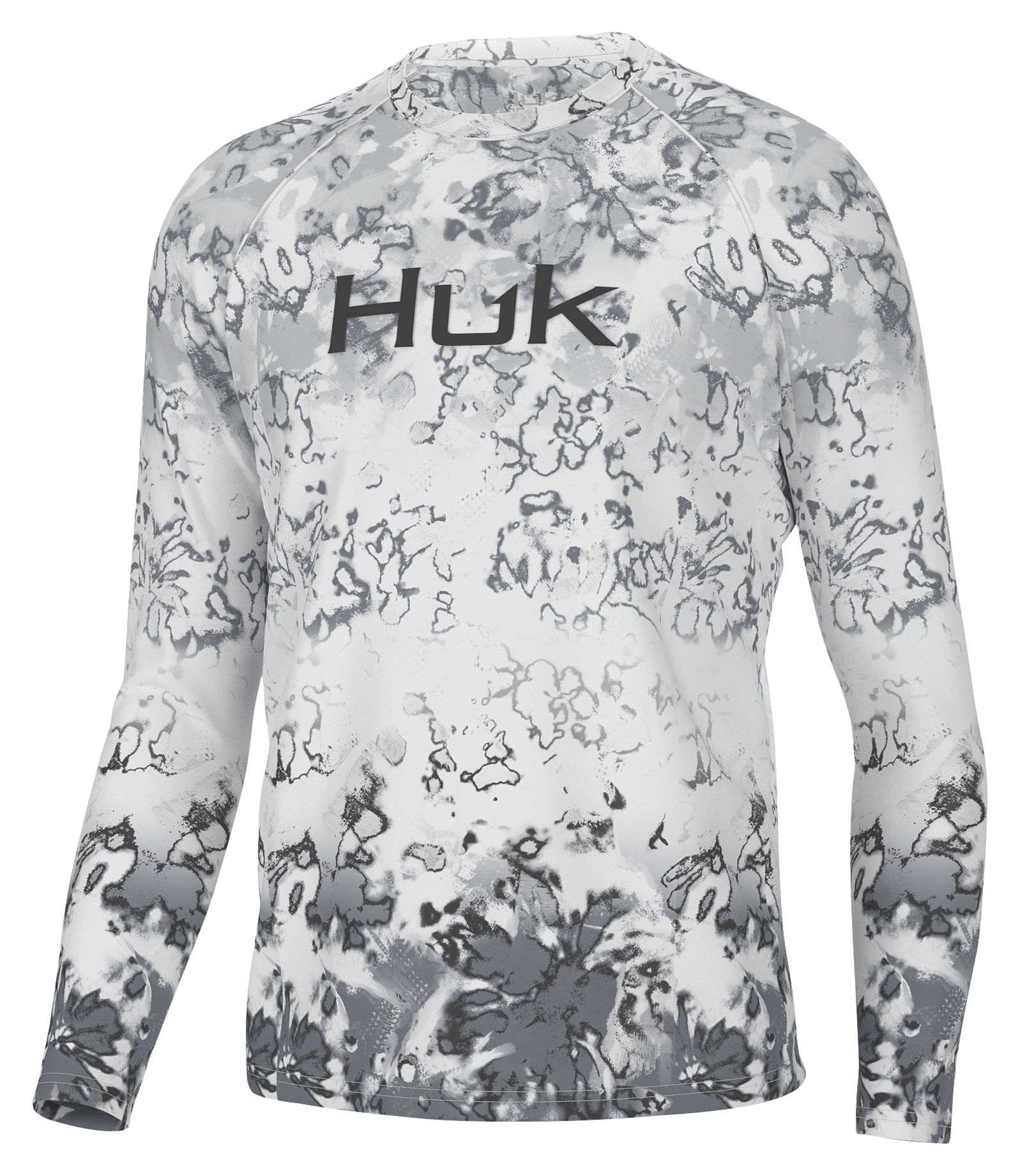 Men's Huk Fin America Fade Pursuit Long Sleeve Shirt, 2XLarge, Crystal Blue