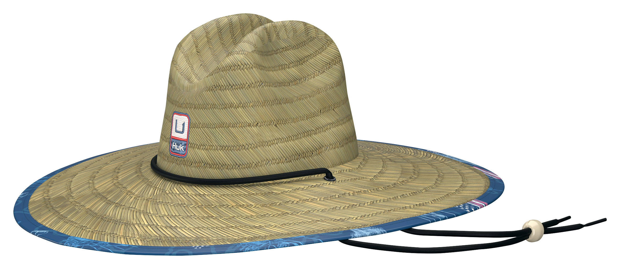 HUK Fish and Flags Straw Hat