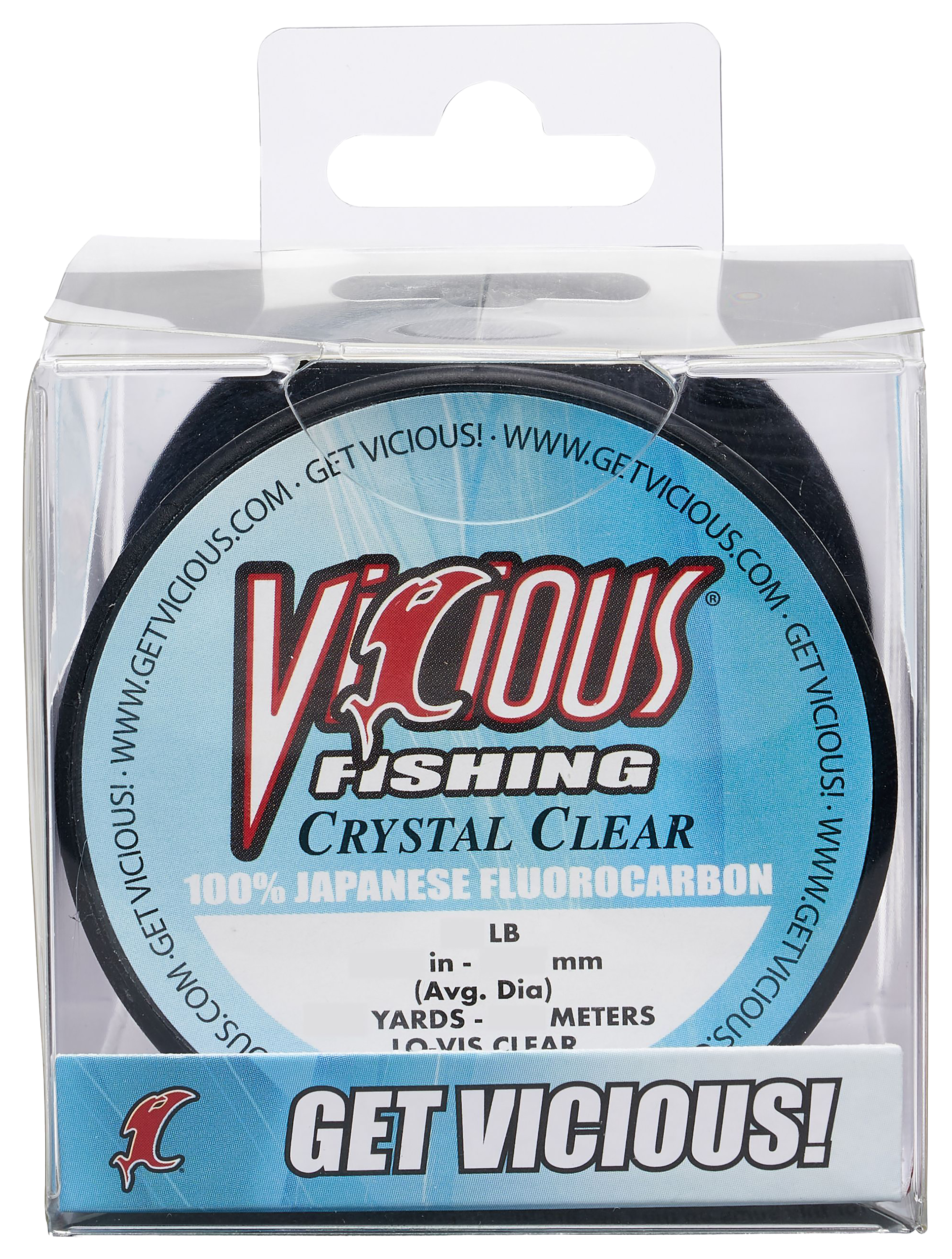 Vicious Crystal Clear 100% Japanese Fluorocarbon - 500 Yards
