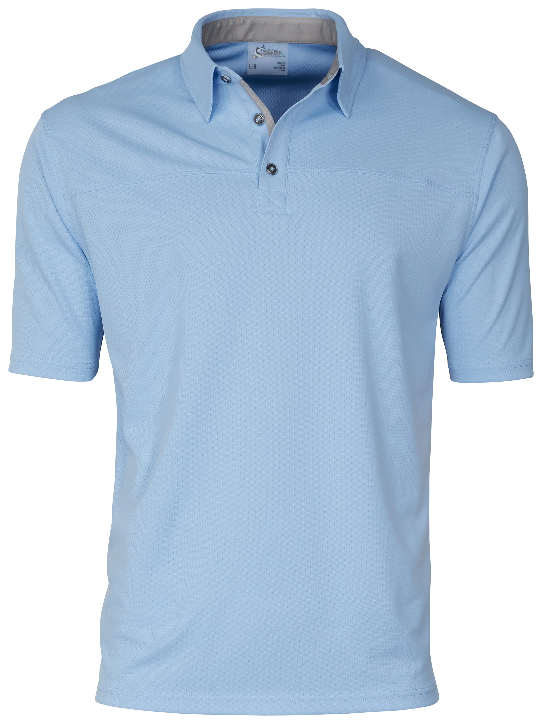 World Wide Sportsman Short-Sleeve Polo for Men - Placid Blue - S