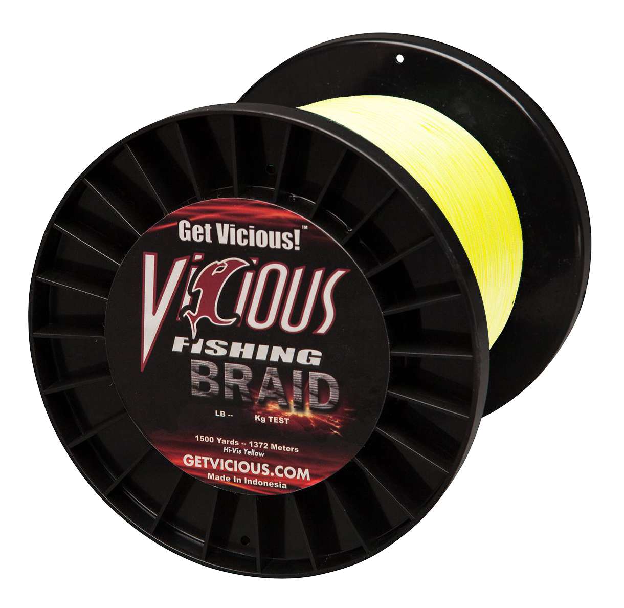 Image of Vicious Fishing Standard Braid Fishing Line - Hi-Vis Yellow - 1500 Yards - 30 lb.