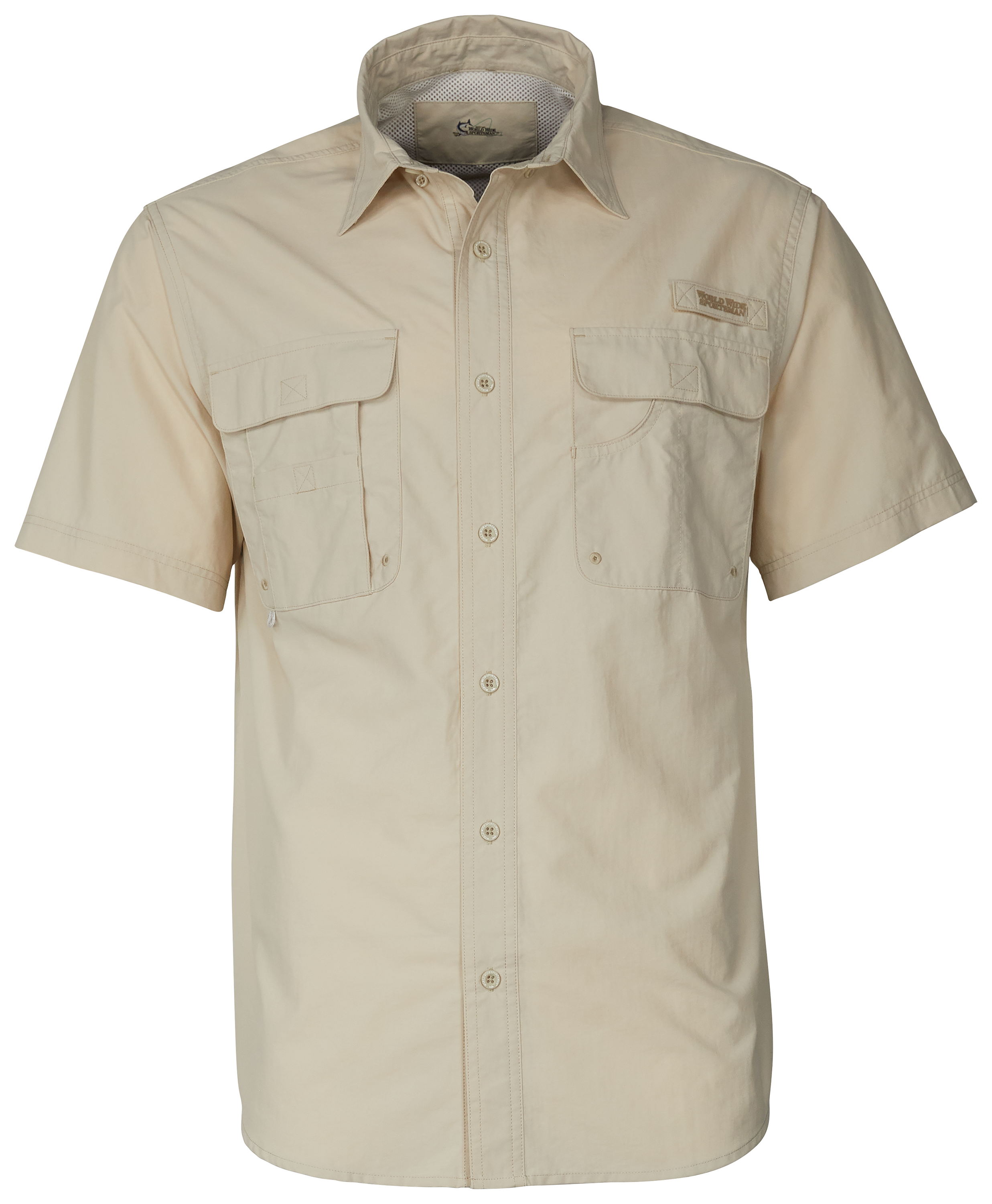 World Wide Sportsman Recycled-Nylon Angler 2.0 Short-Sleeve Button-Down Shirt for Men - Peyote - S