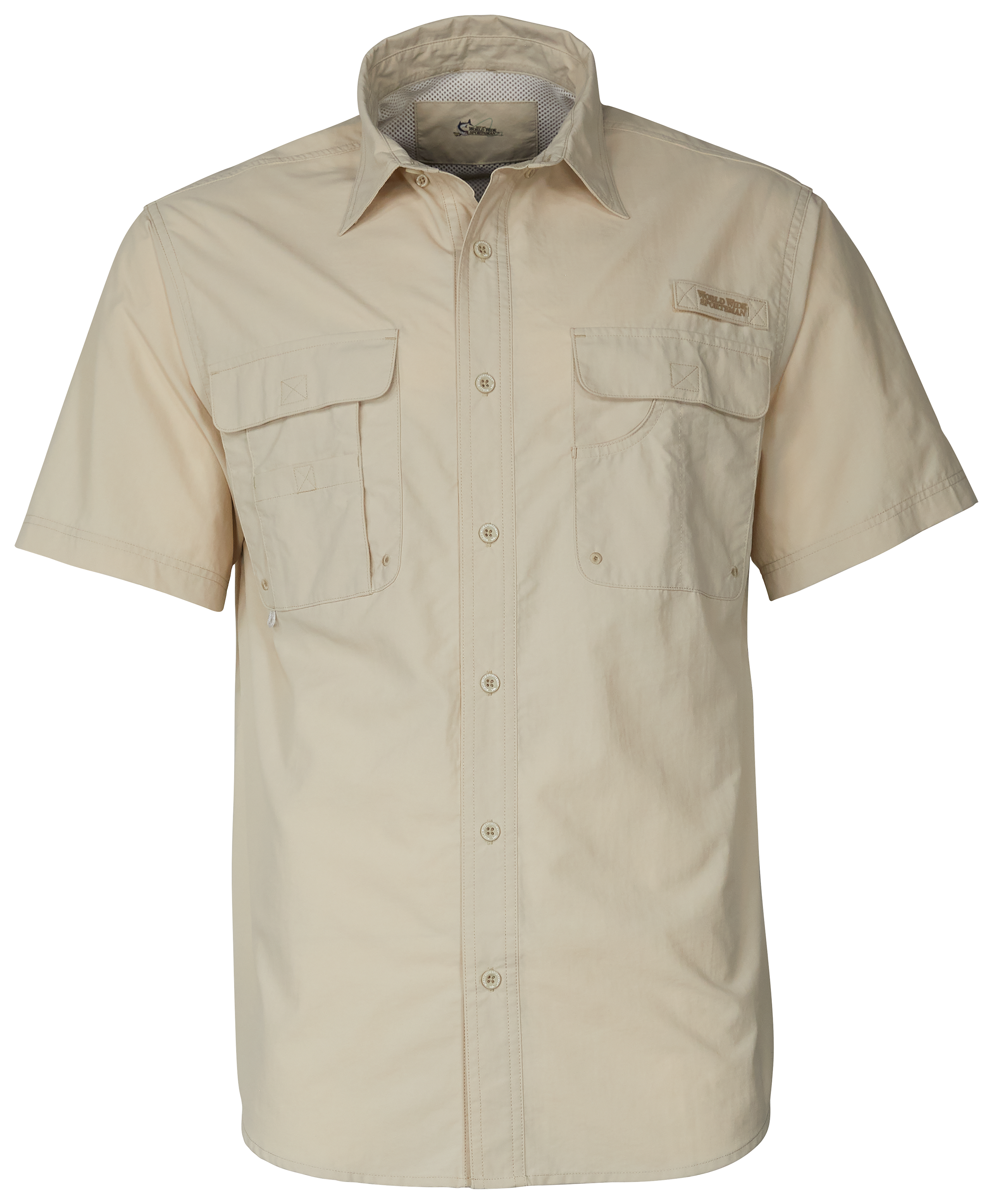 World Wide Sportsman Recycled-Nylon Angler 2.0 Short-Sleeve Button-Down Shirt for Men - Peyote - 2XL