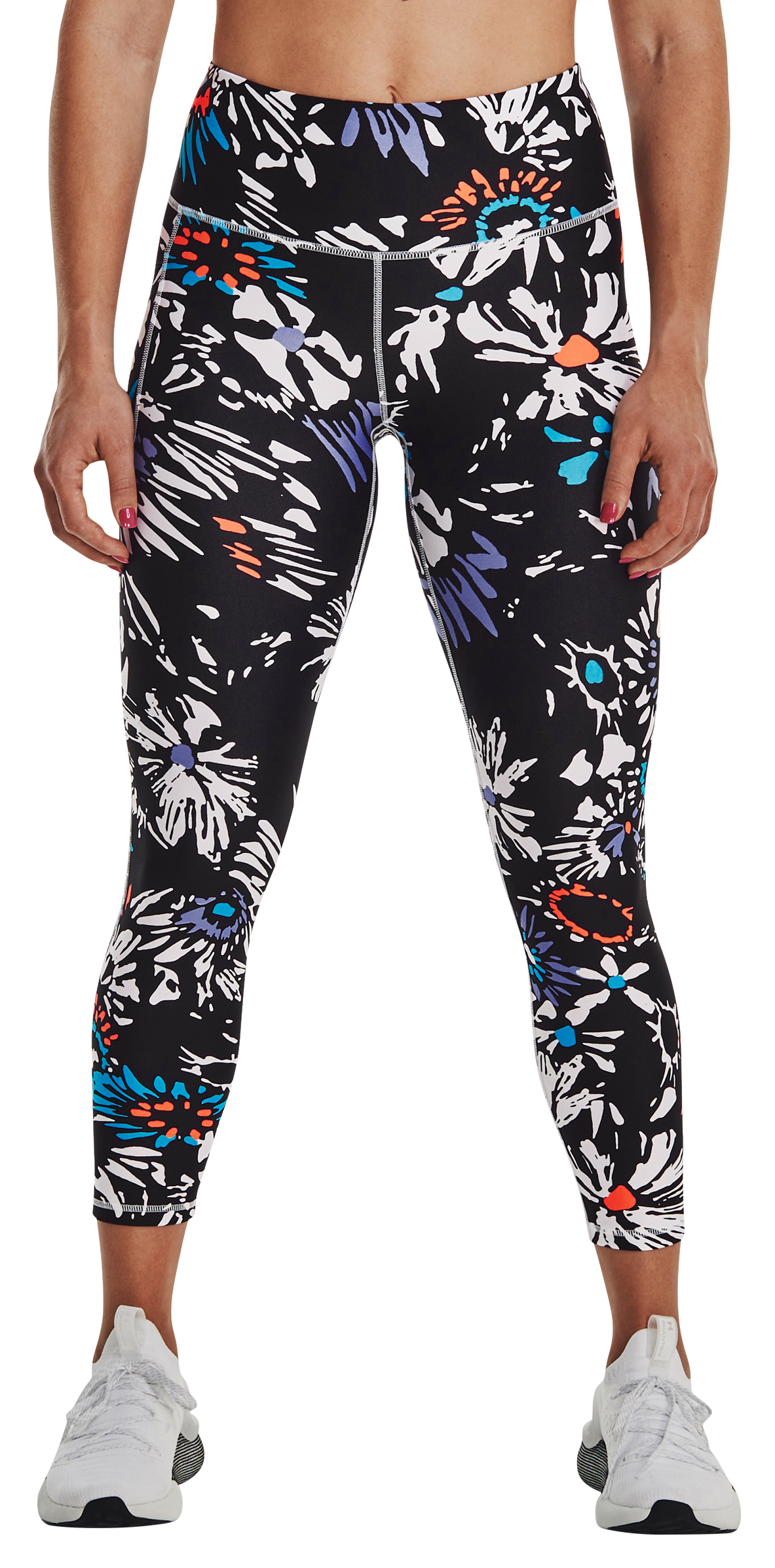 Under Armour HeatGear Armour No-Slip Waistband Printed Ankle Leggings for  Ladies