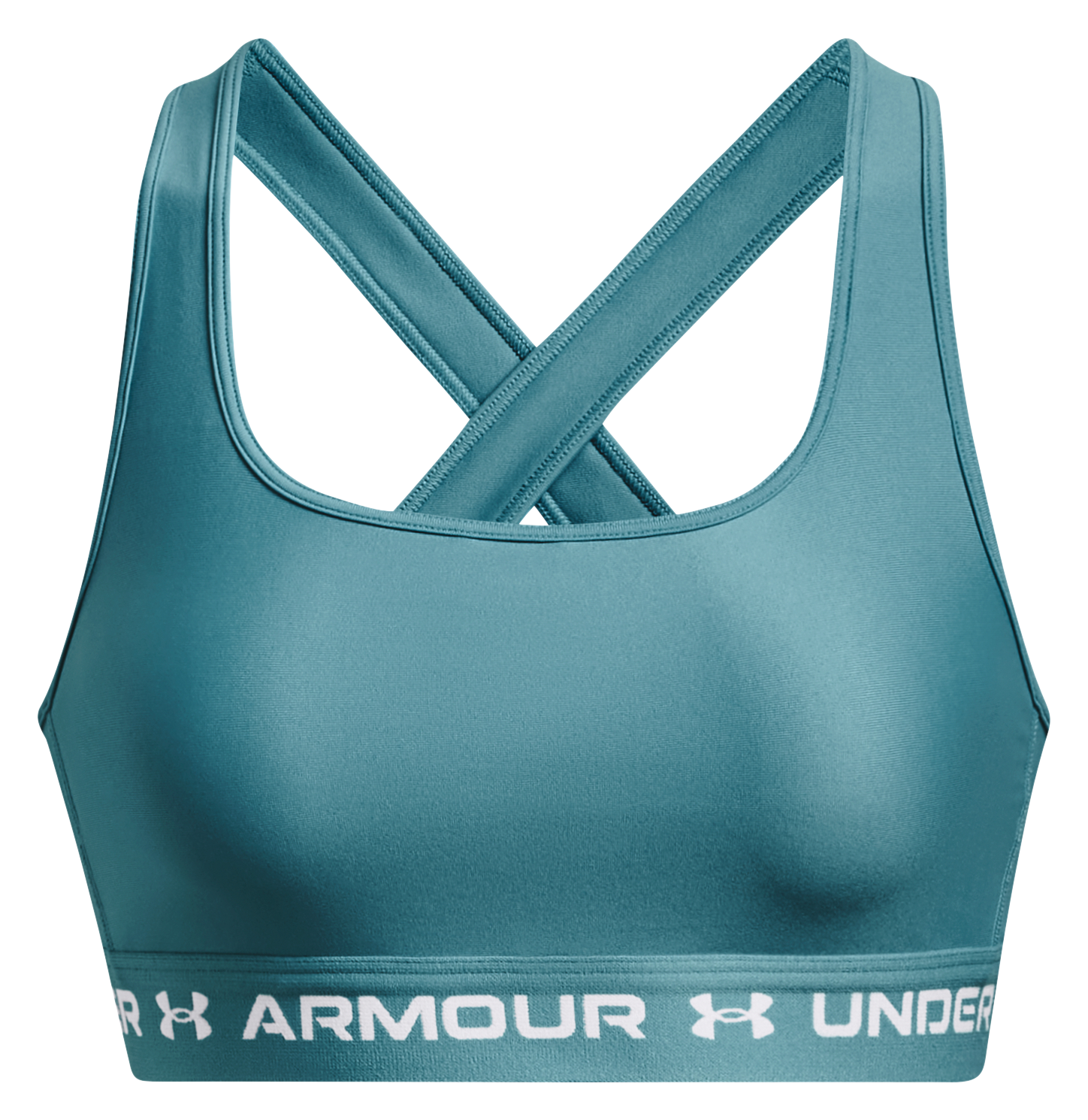 Under Armour Crossback Mid Sports Bra for Ladies - Glacier Blue/White