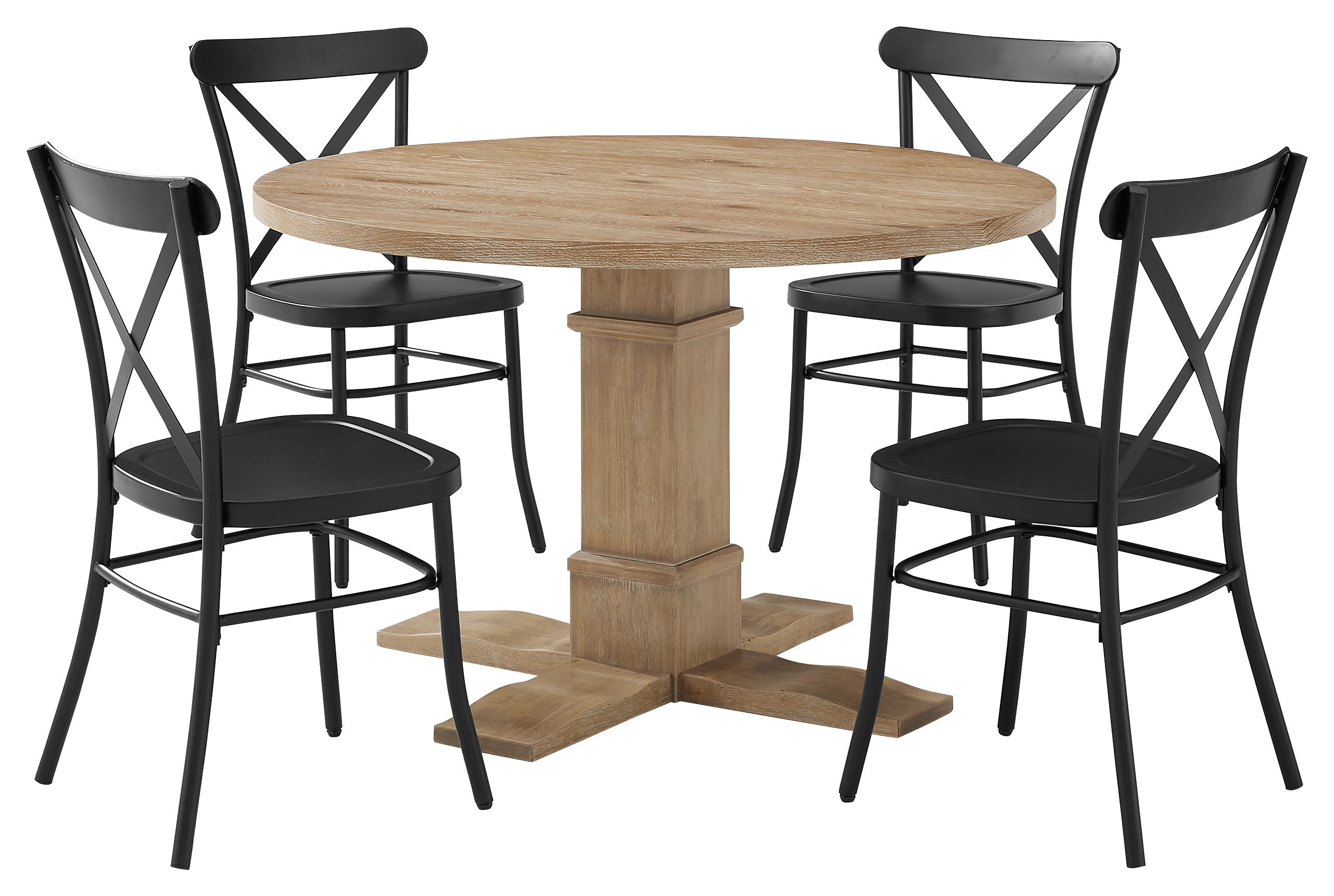 Image of Crosley Joanna 5-Piece Round Dining Set with Camille Chairs