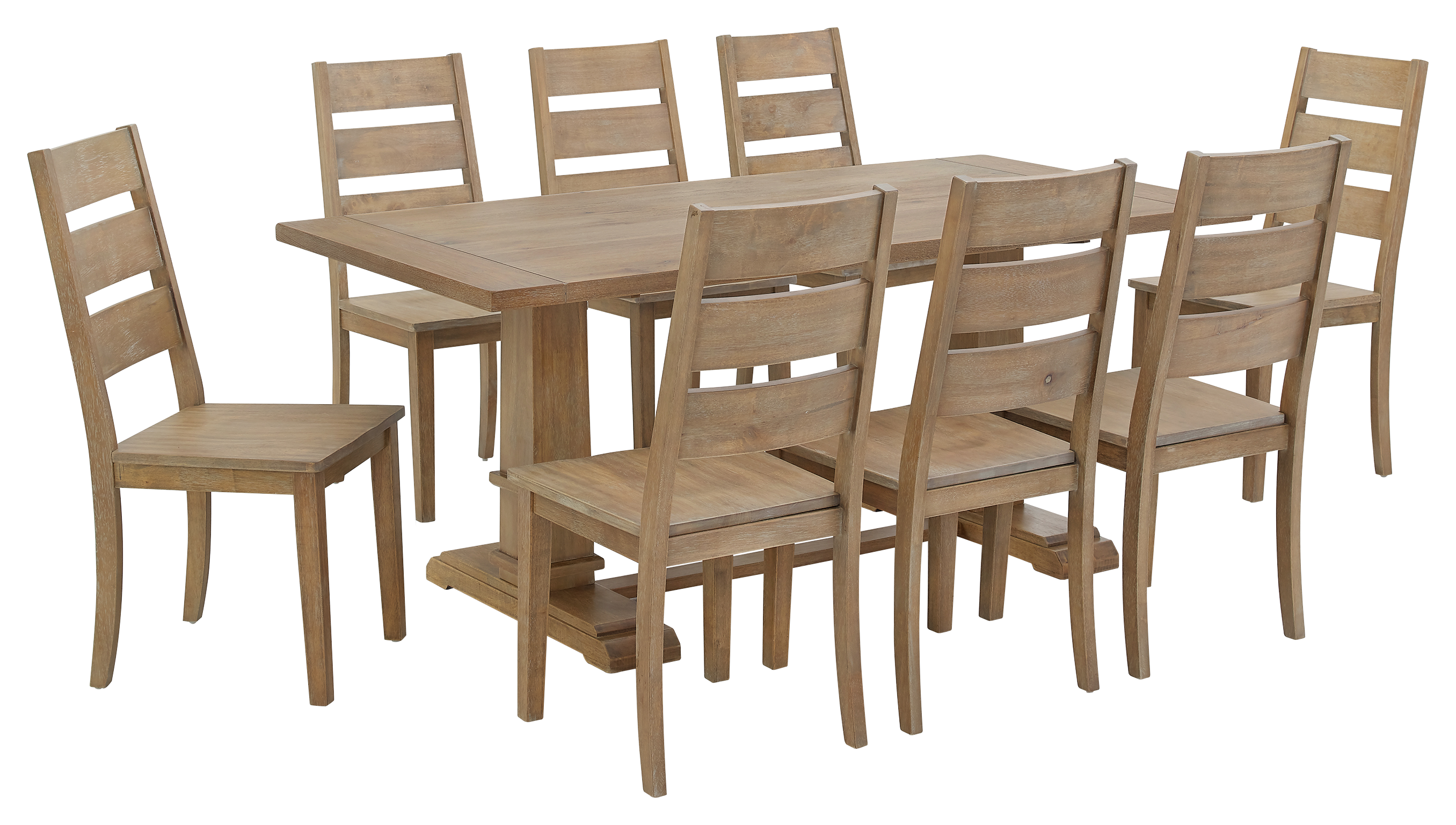 Image of Crosley Joanna 9-Piece Dining Set with Ladder Back Chairs