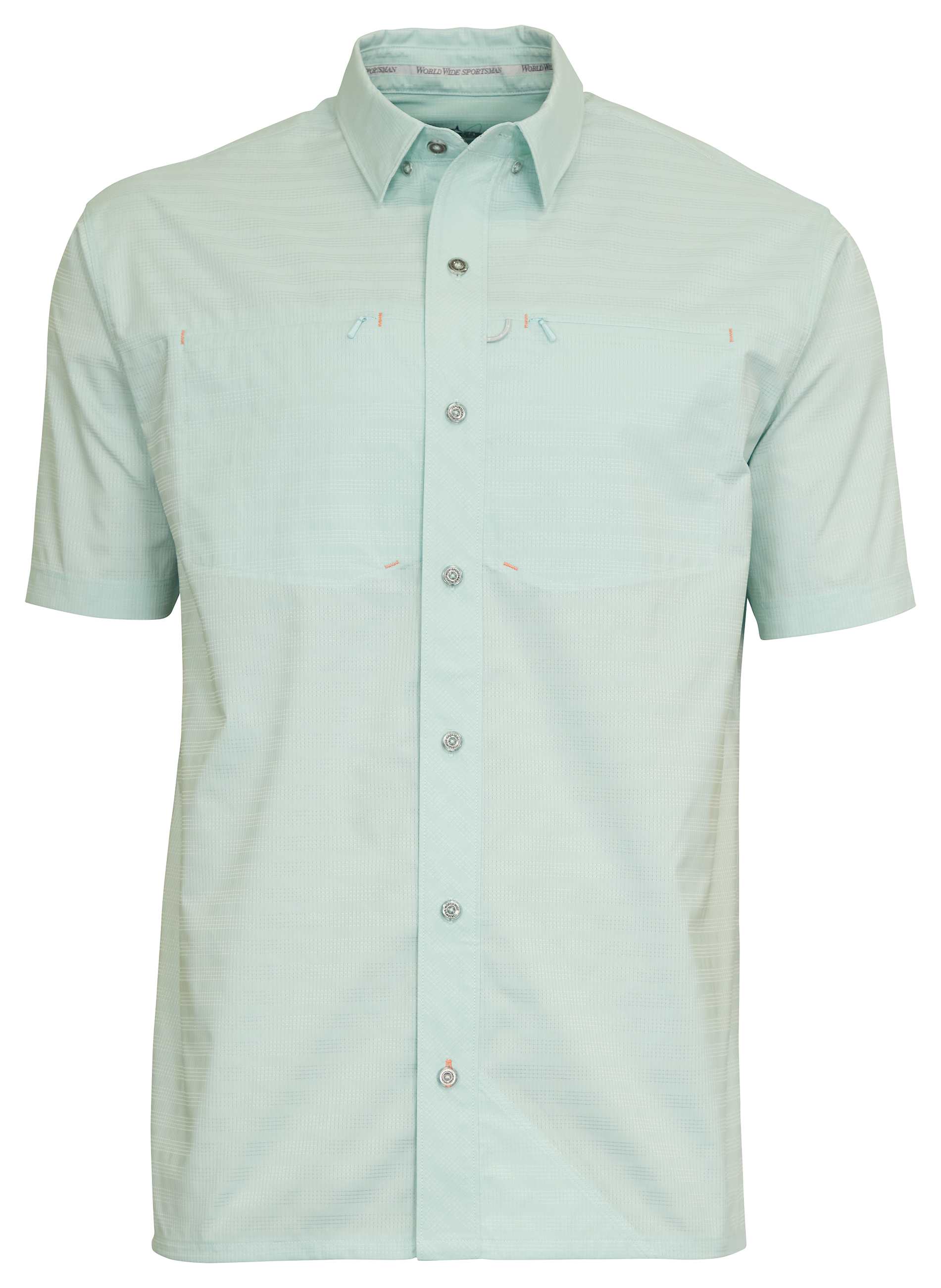 World Wide Sportsman Seacrest 2-Pocket Short-Sleeve Button-Down Shirt for Men - Harbor Gray - M