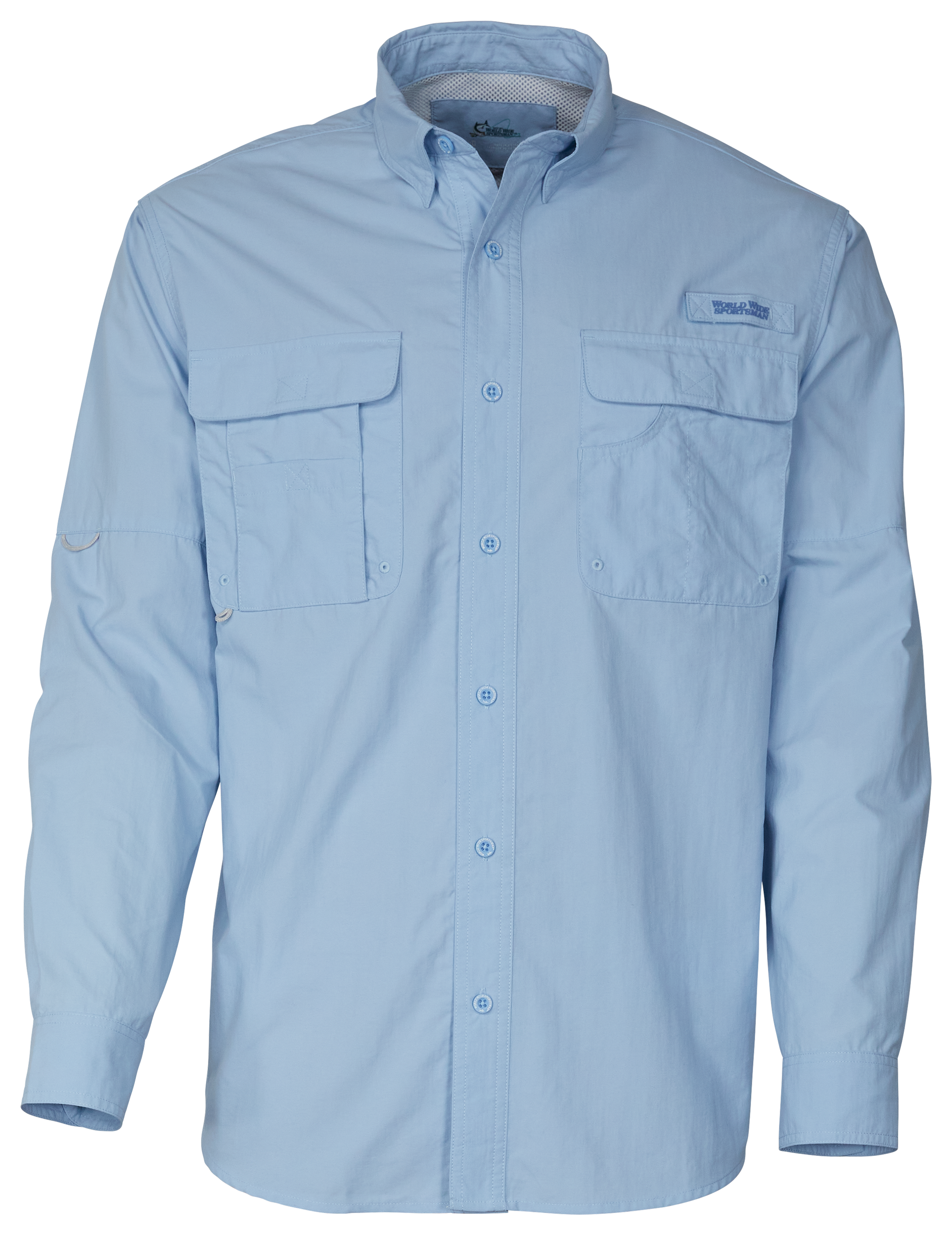Image of World Wide Sportsman Nylon Angler 2.0 Long-Sleeve Shirt - Placid Blue