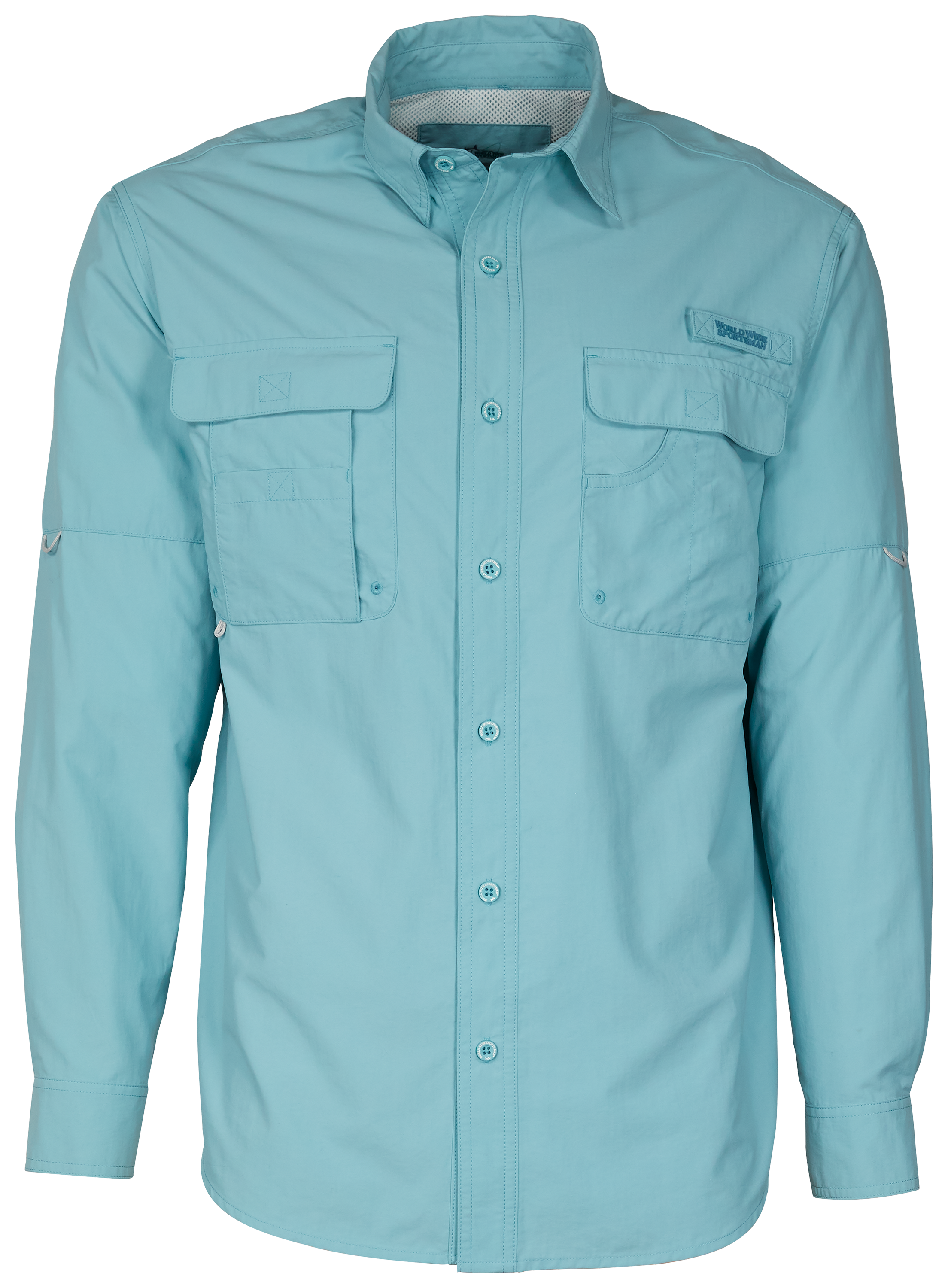World Wide Sportsman Shirt Mens XL Blue Button Up Fishing Long Sleeve Plaid  Fish