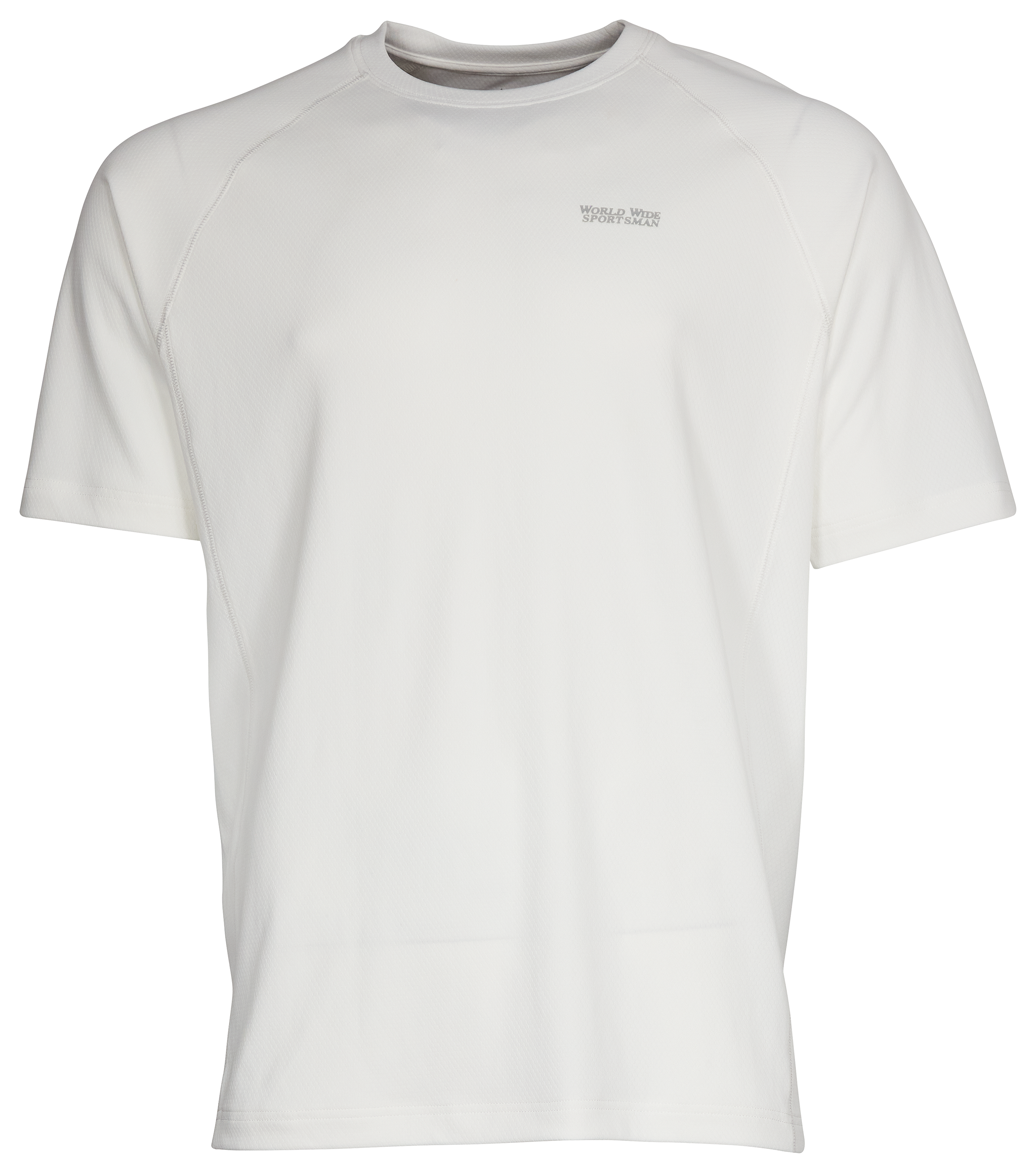 World Wide Sportsman Solid Raglan Short-Sleeve Crew for Men - White
