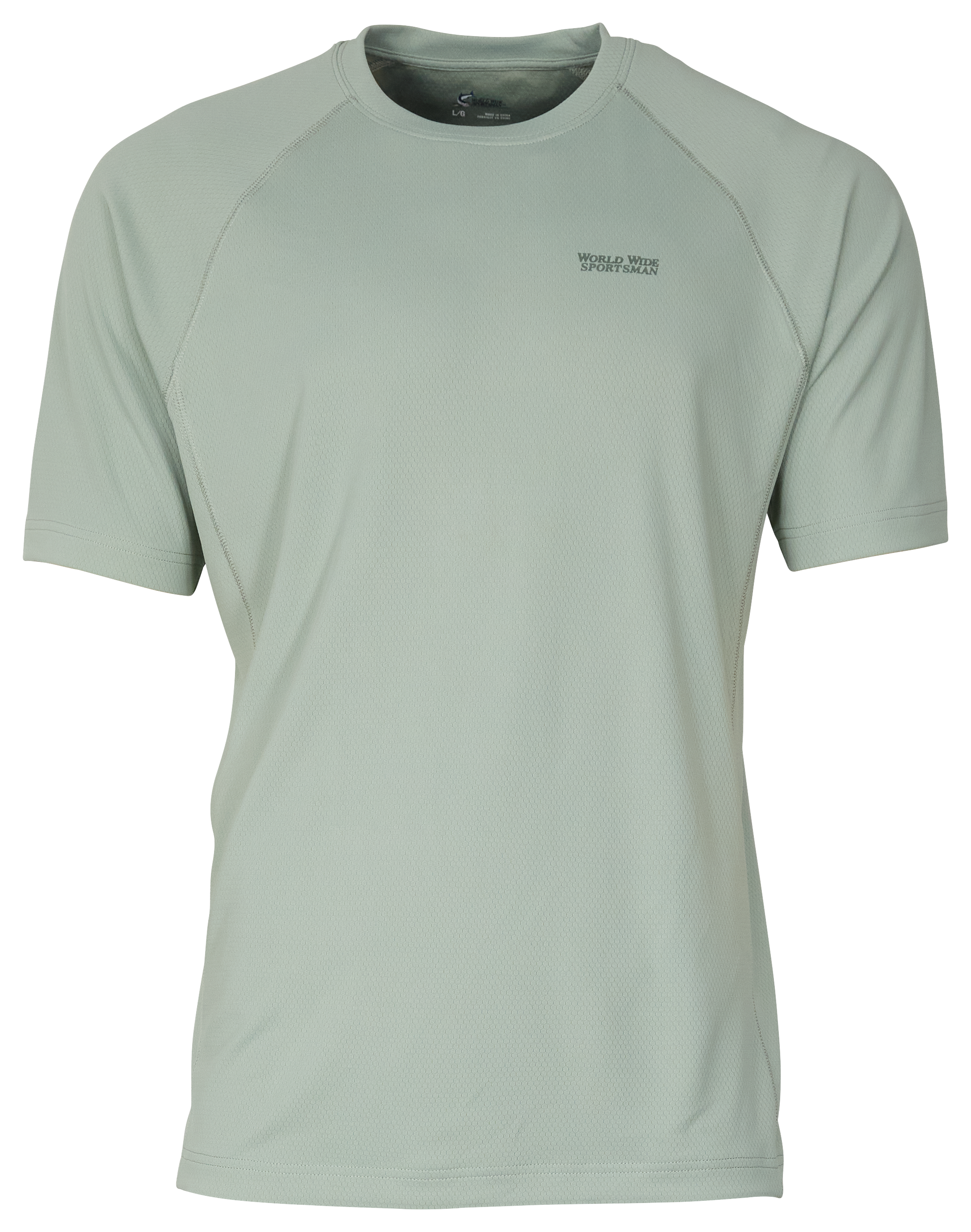 WORLD WIDE SPORTSMAN Solid Raglan Short-Sleeve Crew