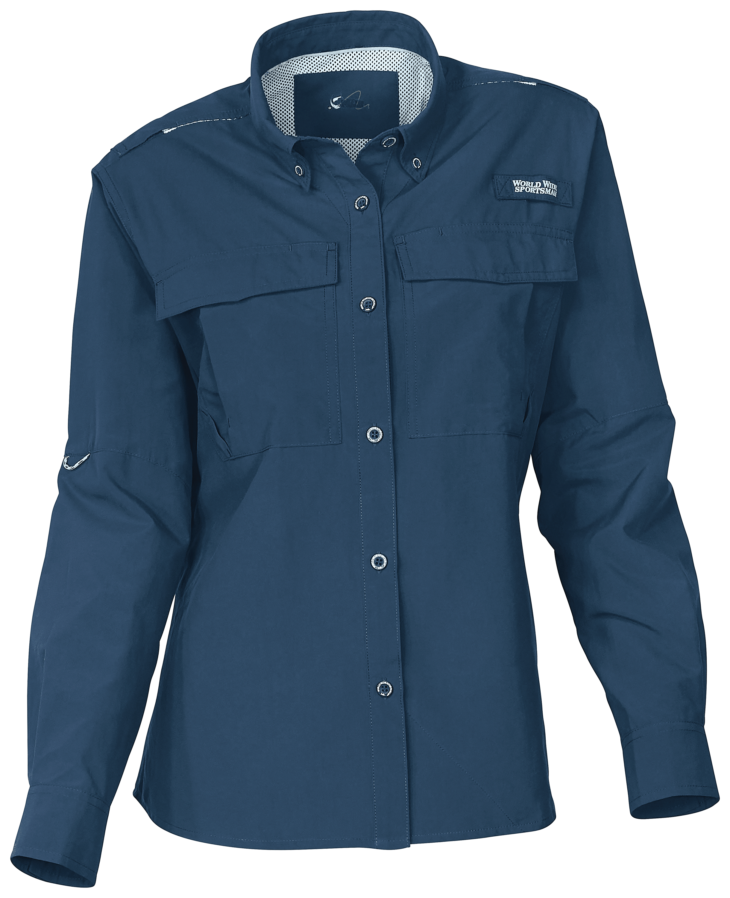 Image of World Wide Sportsman Nylon Angler Long-Sleeve Shirt - Insignia Blue