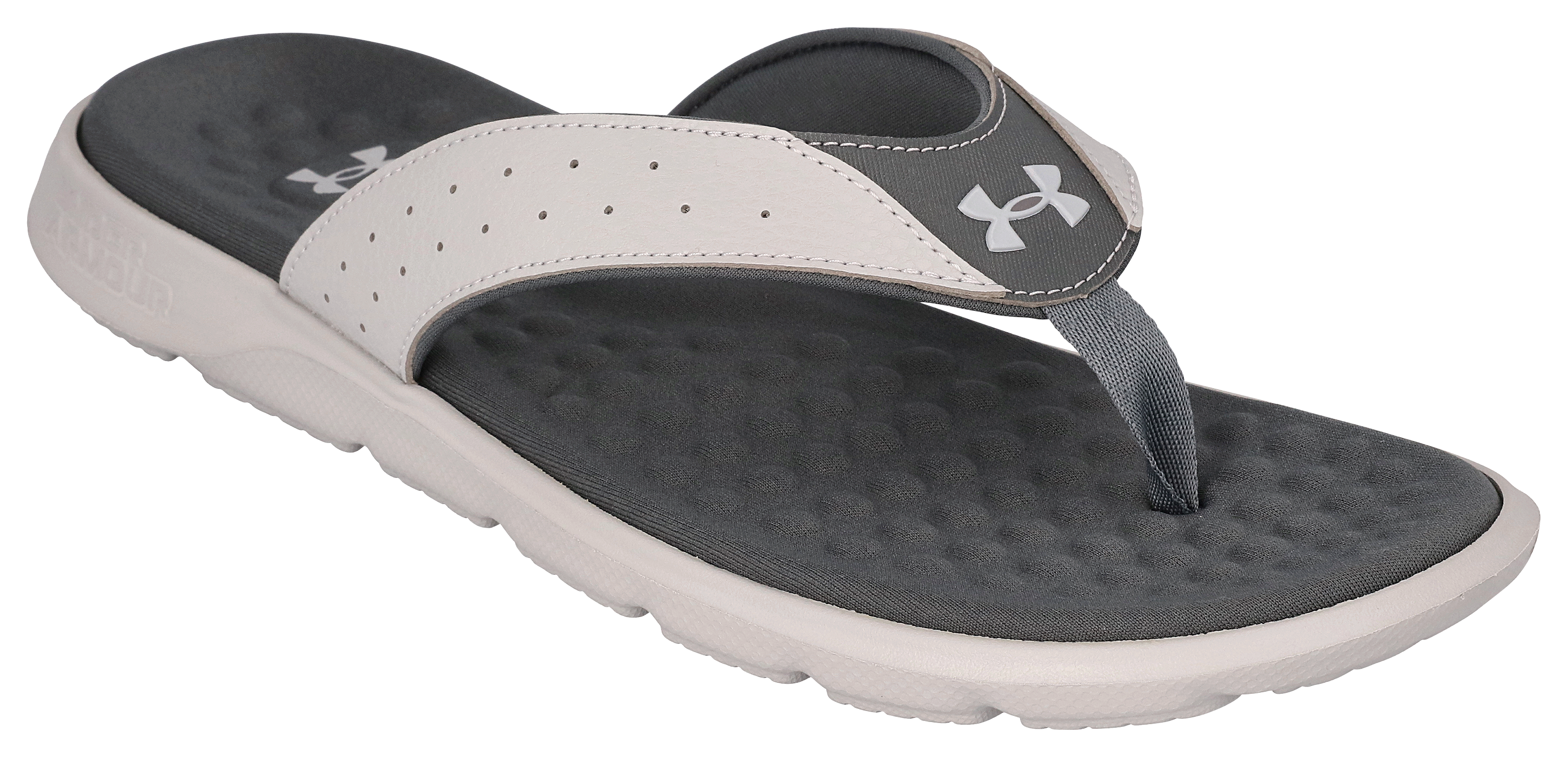 Image of Under Armour Ignite 7 Thong Sandals for Men - Mod Gray/Pitch Gray/Mod Gray