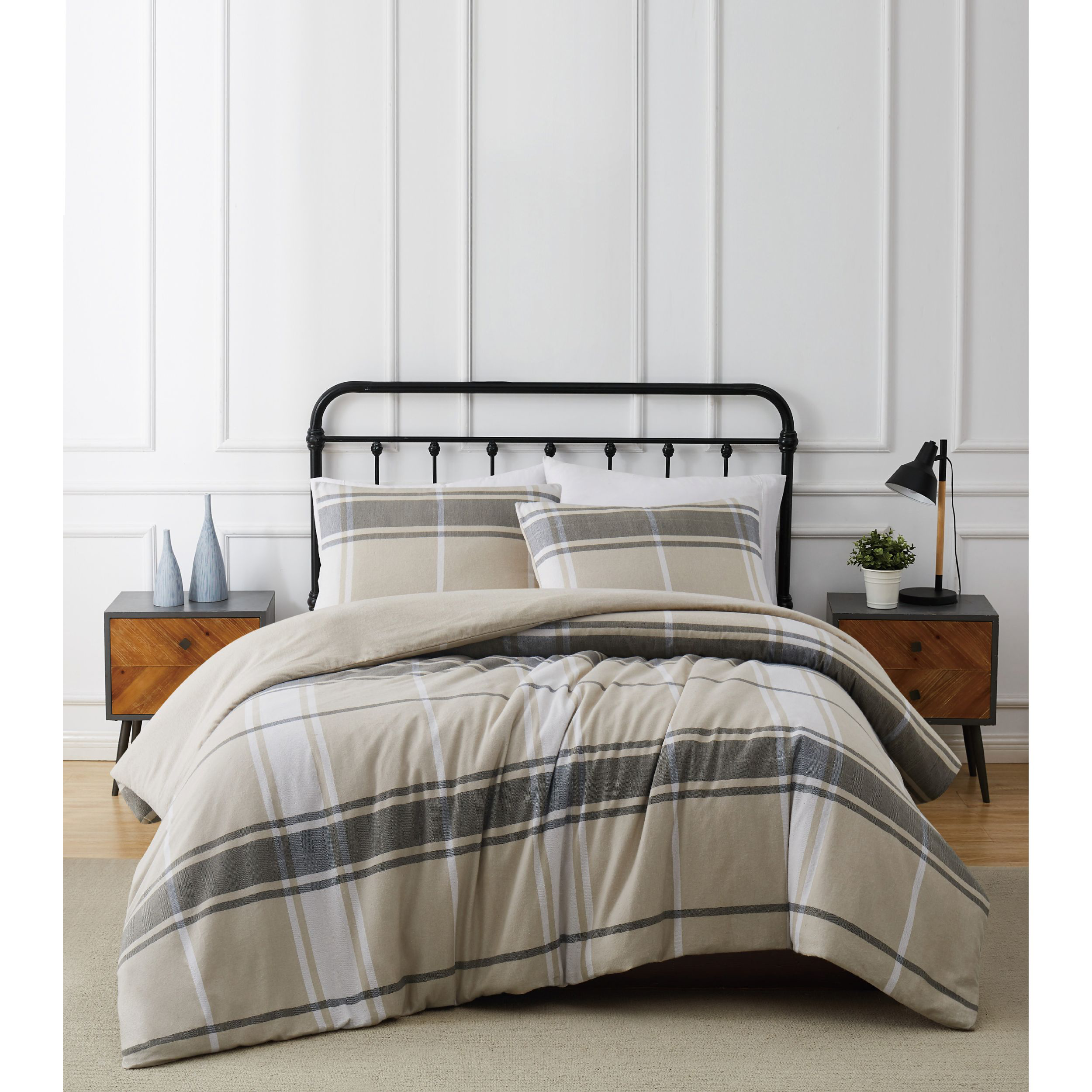 Image of Truly Soft Preston Plaid Bedding Collection Flannel Duvet Cover Set - Twin/Twin XL