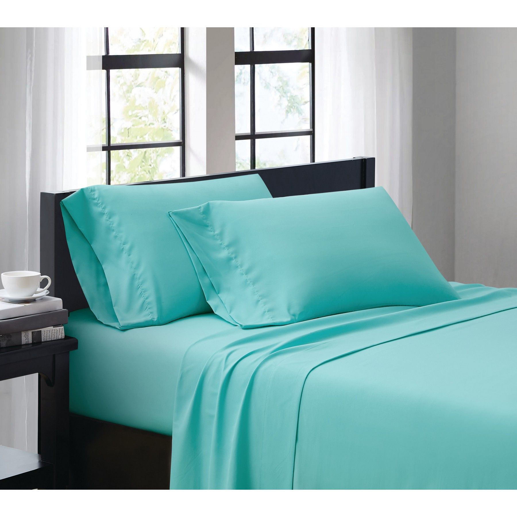 Image of Truly Soft Everyday Solid Bedding Collection Sheet Set - Twin - Turquoise