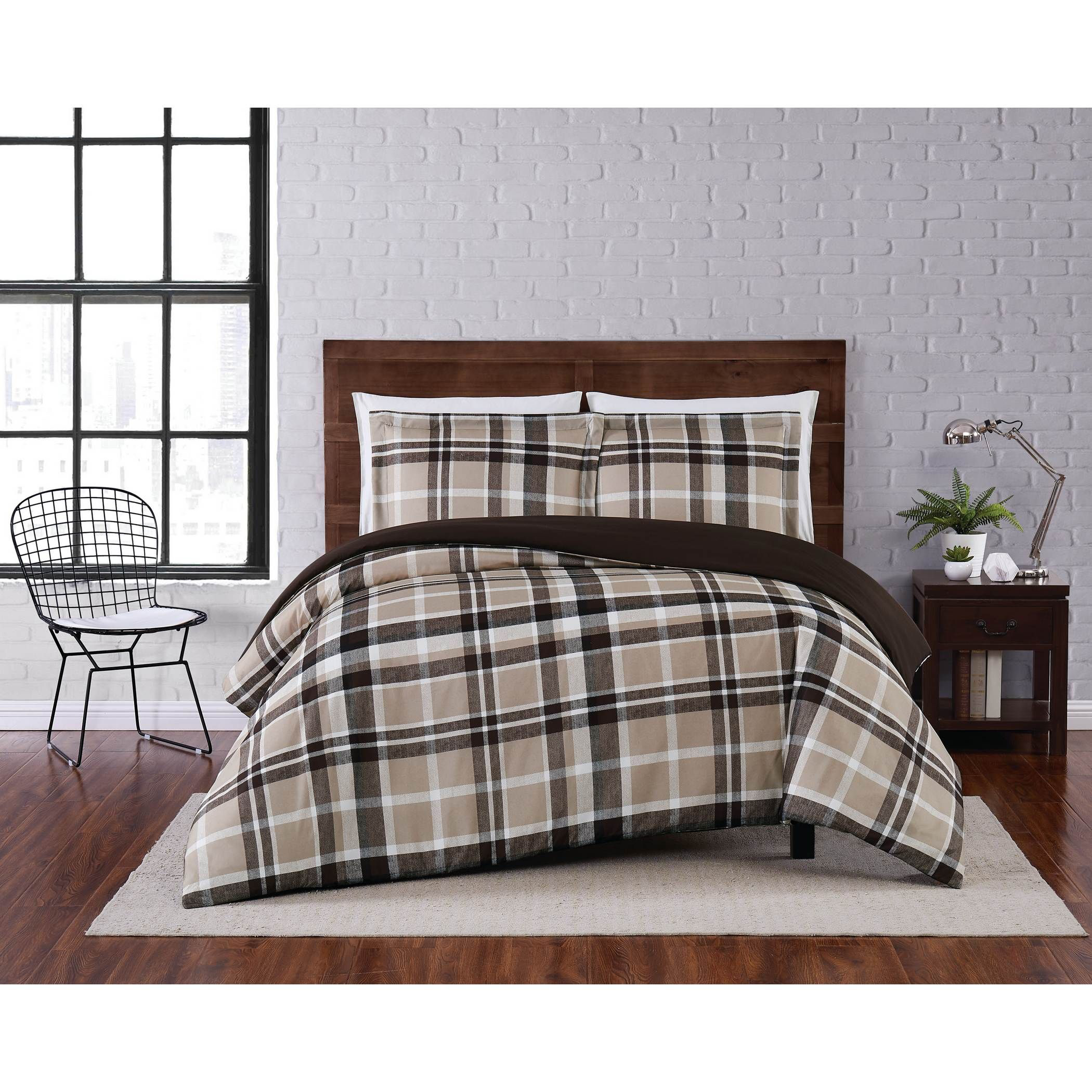 Image of Truly Soft Paulette Plaid Bedding Collection Duvet Cover Set - Full/Queen