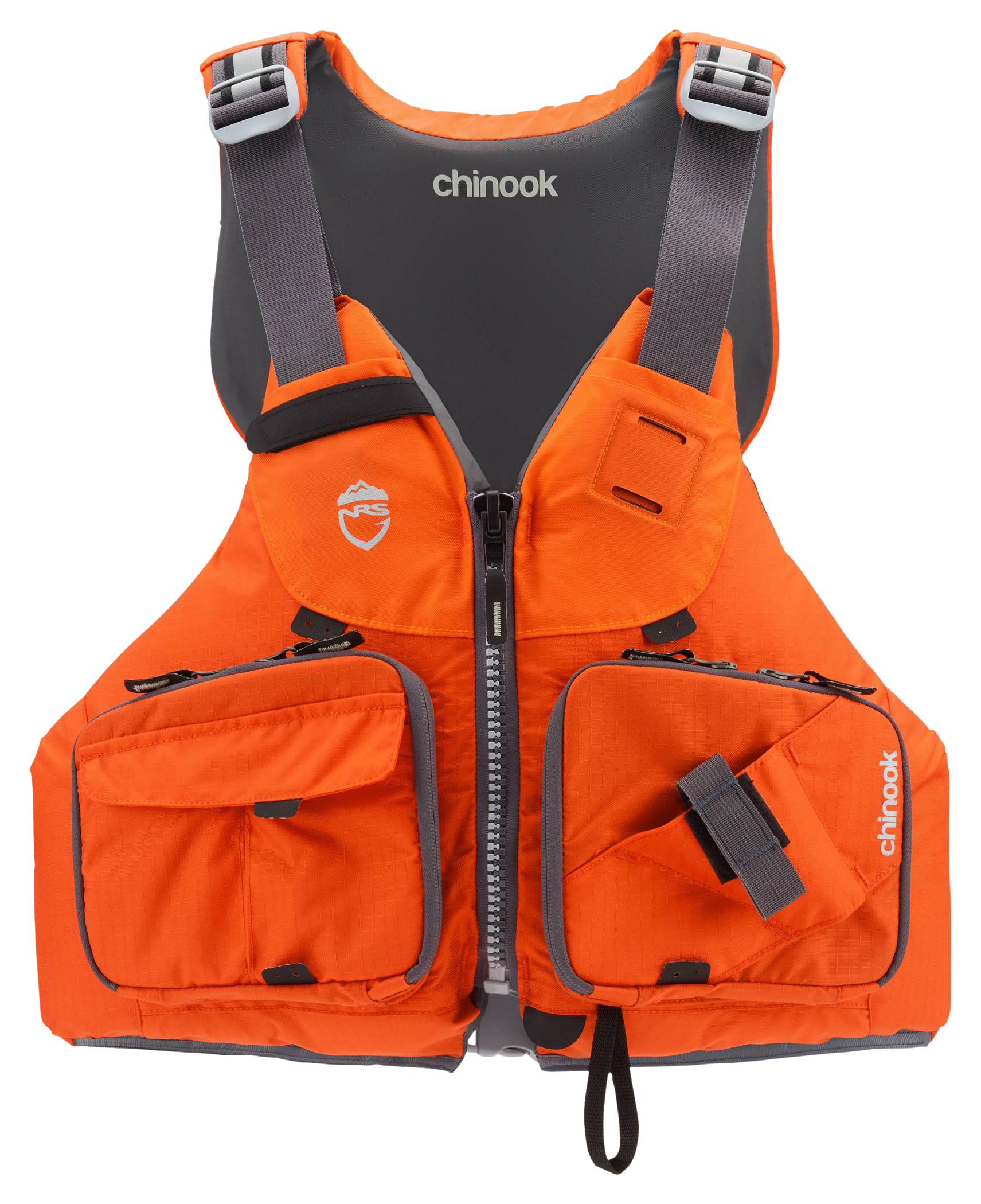 NRS Chinook Zippered Fishing Life Jacket - Flare - XXL - NRS