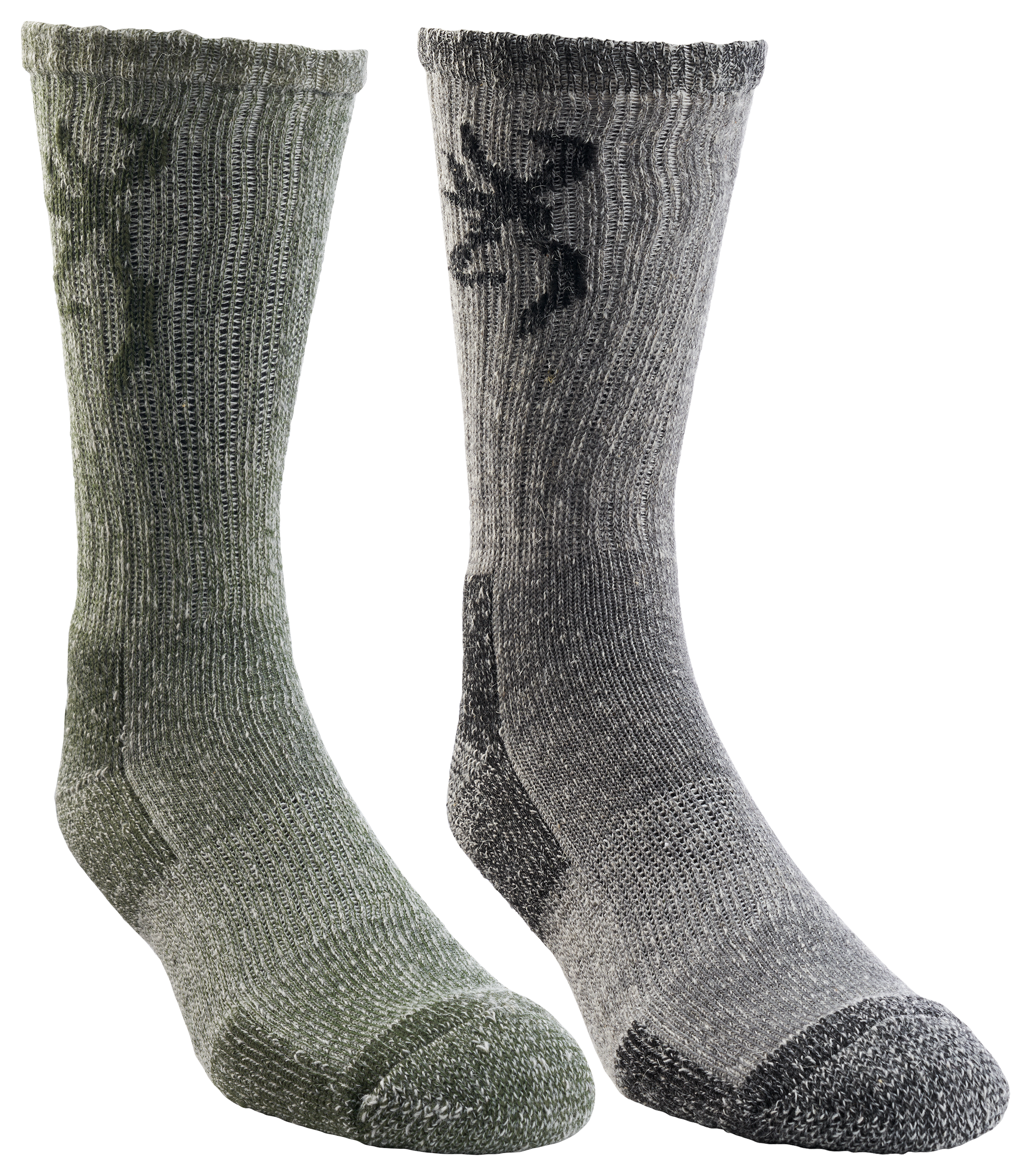 Browning Poplar Wool Boot Socks for Men - Olive/Black Assortment - XL
