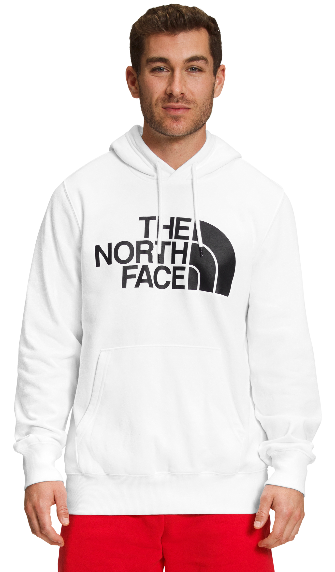 Image of The North Face Half Dome Pullover Long-Sleeve Hoodie for Men - TNF White/TNF Black