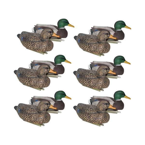 Mayhem Decoys Painted-Head Mallard Floater Duck Decoy Pack - 12 Pack