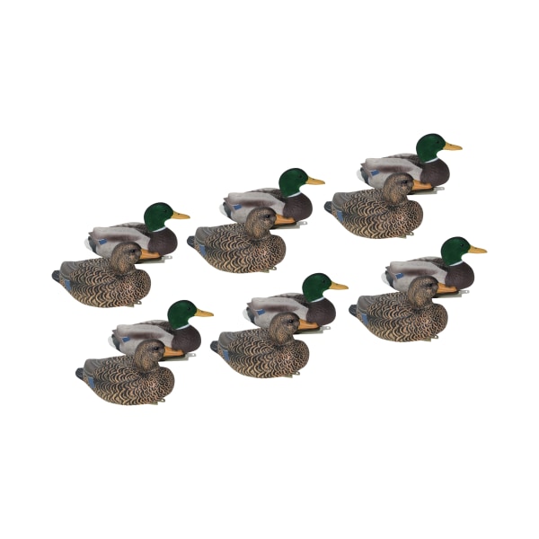 Mayhem Decoys Flocked-Head Mallard Floater Duck Decoy Pack - 12 Pack