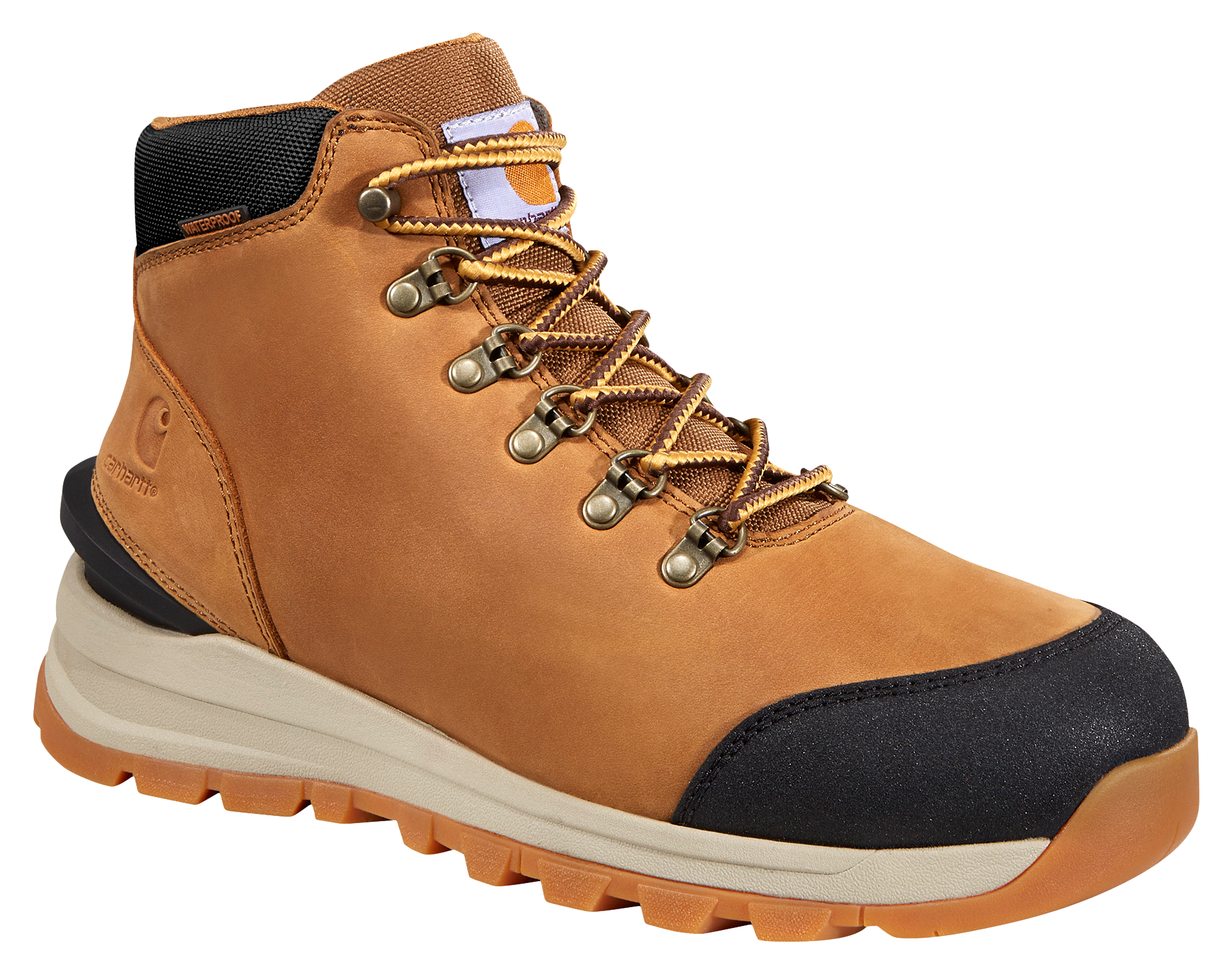 Image of Carhartt Gilmore Waterproof Hiking Boots for Men - Brown - 8M