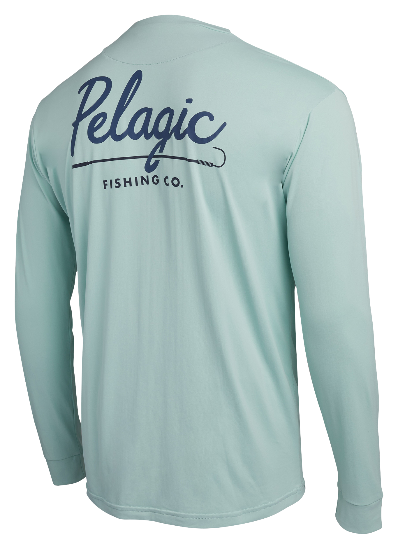 Image of Pelagic Aquatek Gaffer Long-Sleeve Fishing Shirt for Men - Turquoise - S