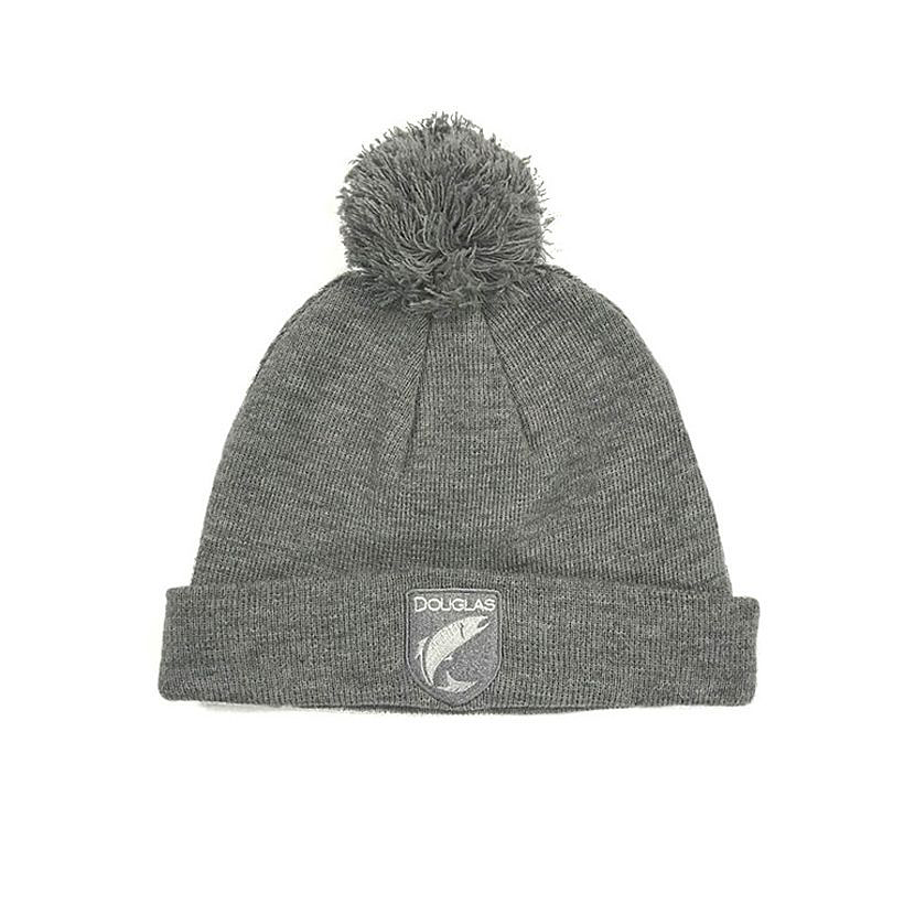 Image of Douglas Pom Cuff Beanie - Gray