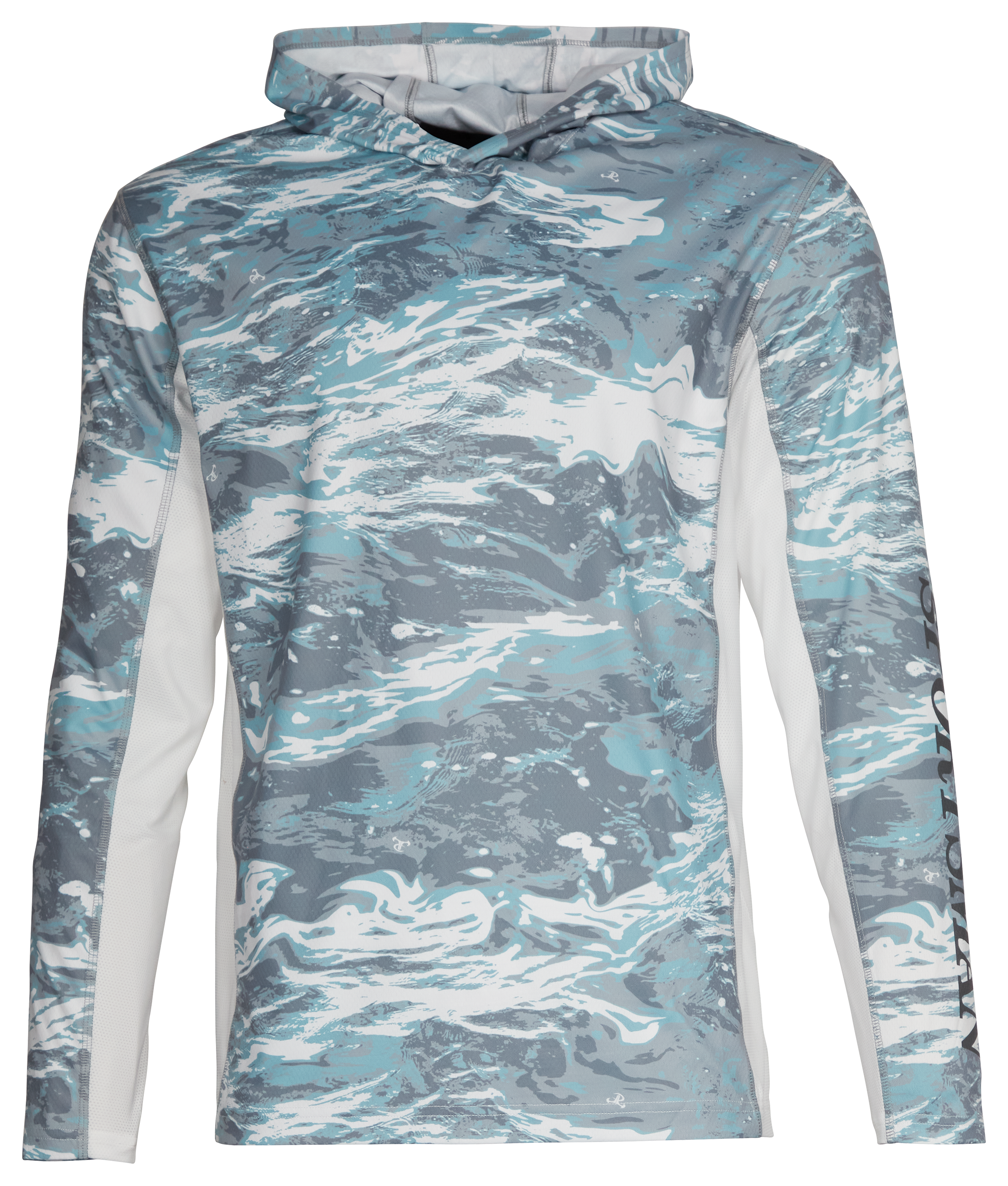 World Wide Sportsman Sublimated Casting Long-Sleeve Hoodie for Men - Sea Moss/Almost Apricot - L