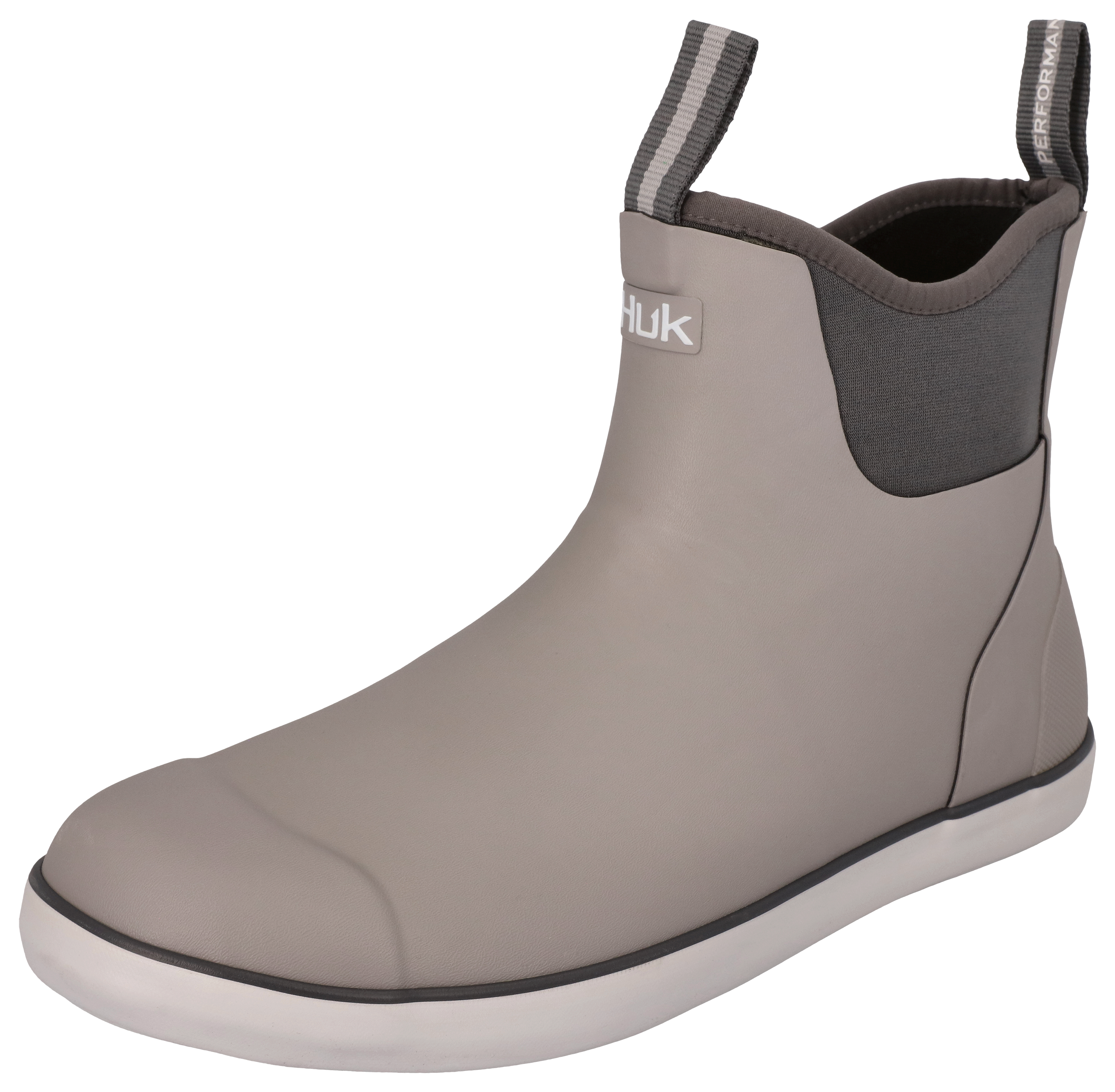 Image of Huk Rogue Wave Deck Boots for Men - Grey - 9M