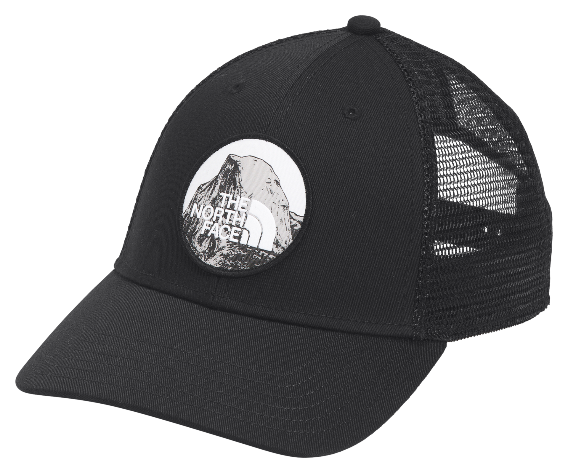 The North Face Mudder Trucker Cap with Mountain Graphic and Logo - TNF Blac