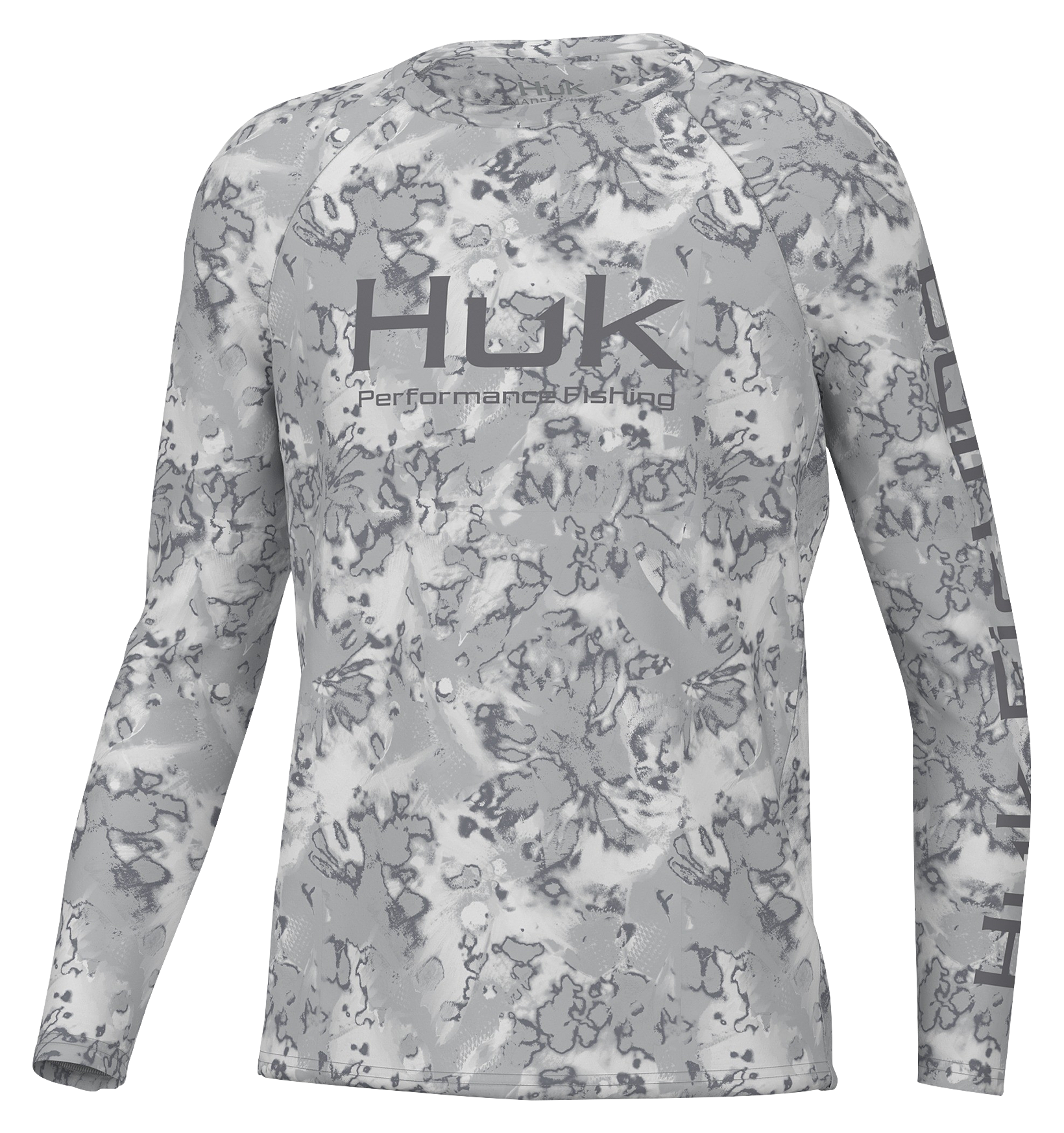 Huk Pursuit Fin Flats Long-Sleeve T-Shirt for Kids - Harbor Mist - XS
