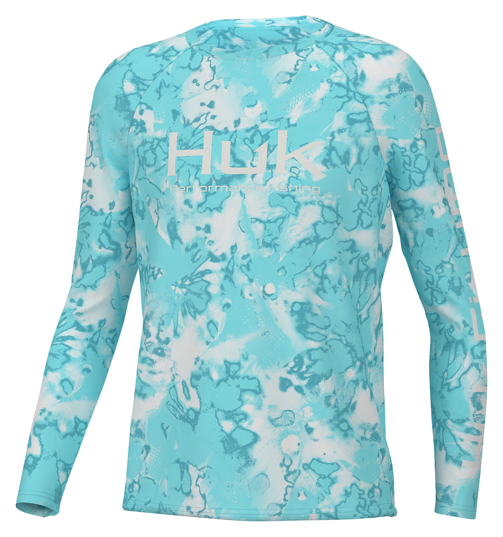 Huk Pursuit Fin Flats Long-Sleeve T-Shirt for Kids - Island Paradise - XS