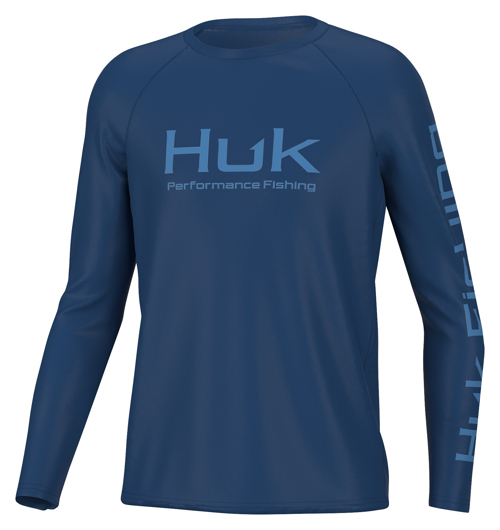 Image of Huk Pursuit Solid Long-Sleeve T-Shirt for Kids - Set Sail - XS