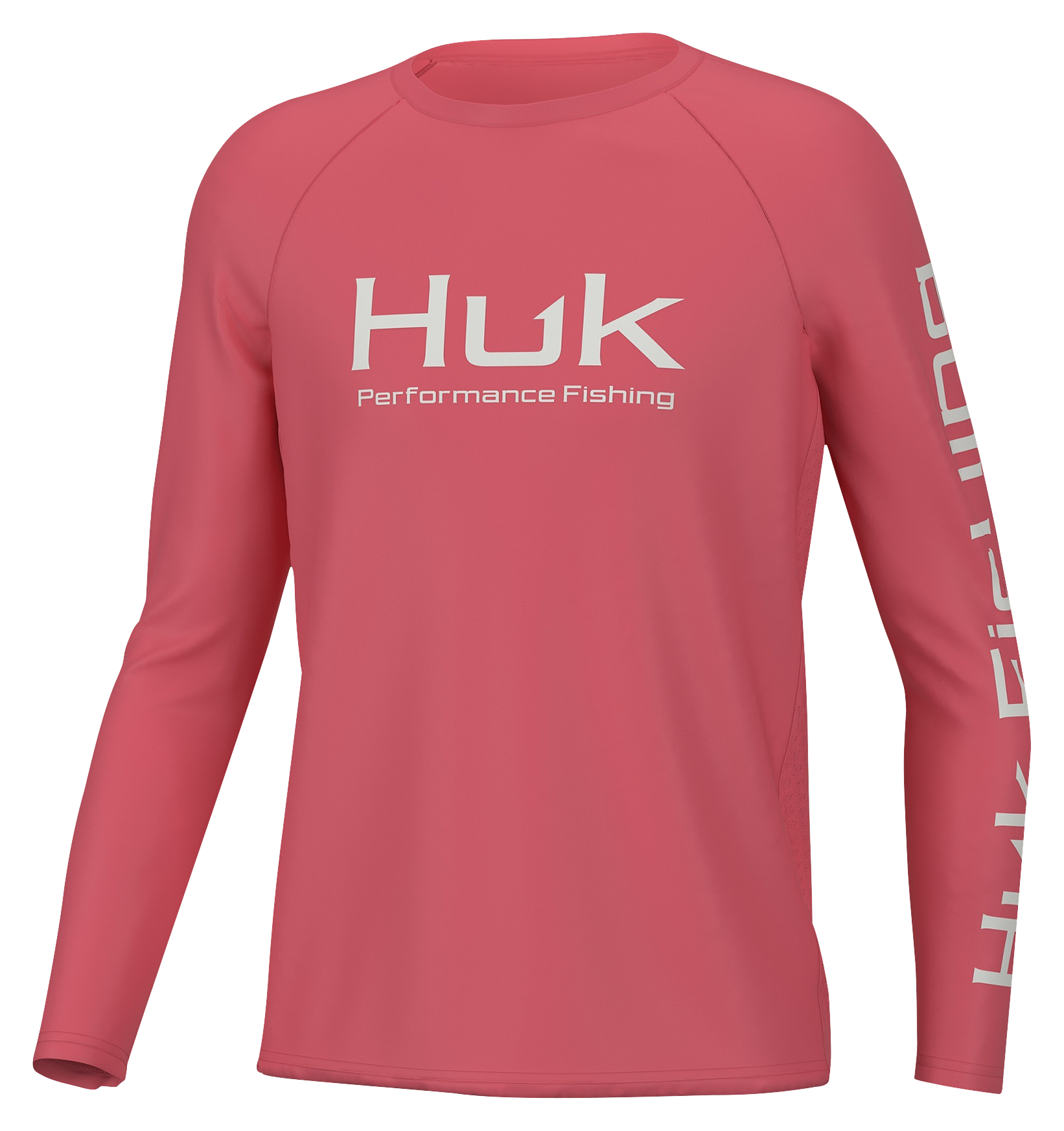 Huk Pursuit Solid Long-Sleeve T-Shirt for Kids - Sunwashed Red - M