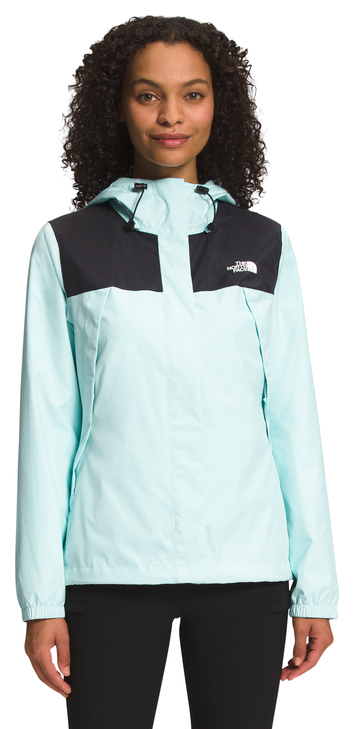 The North Face Antora Jacket for Ladies - TNF Black/Skylight Blue - XL