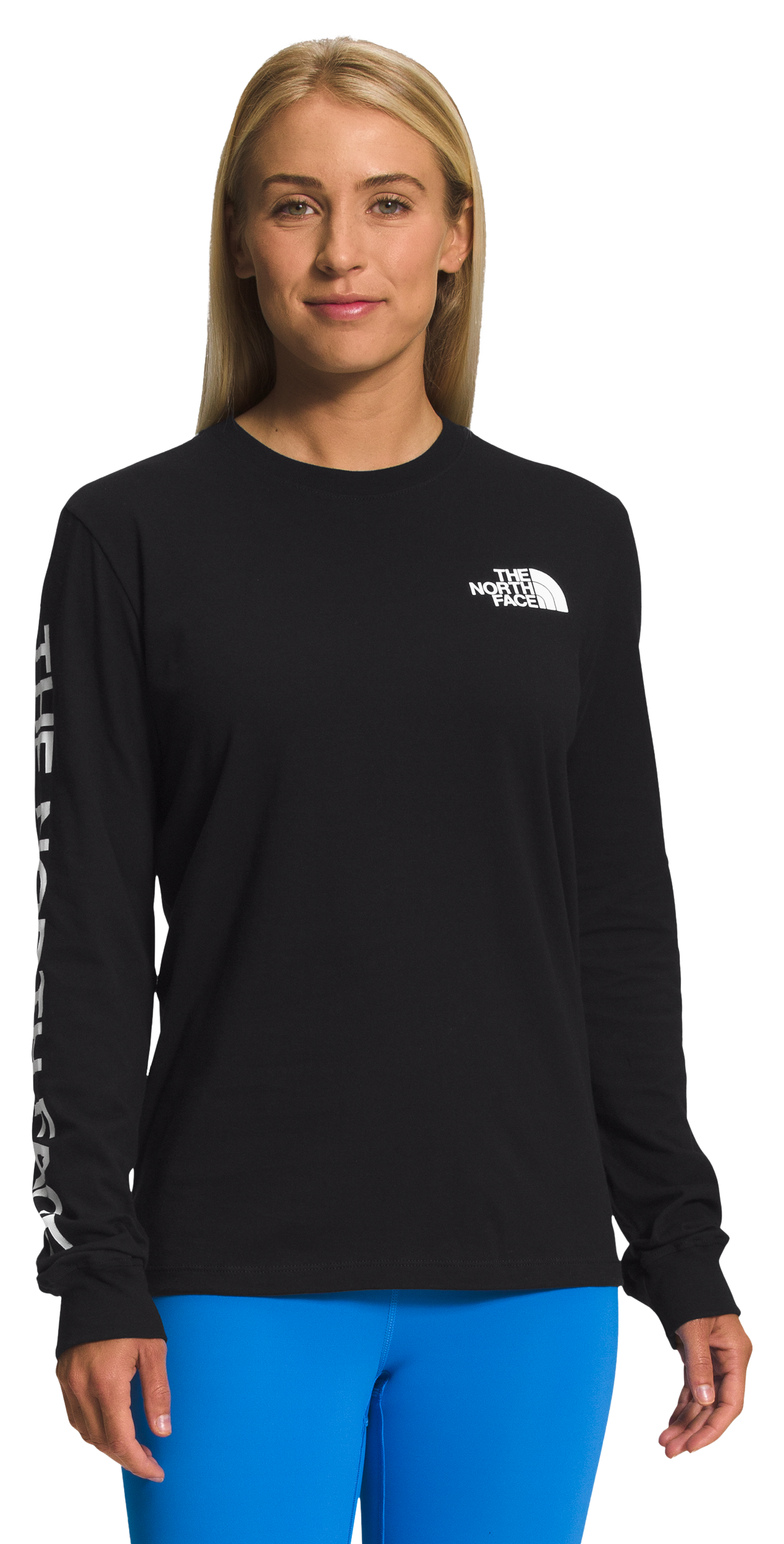 The North Face Hit Graphic Long-Sleeve T-Shirt for Ladies - TNF Black/TNF White - L