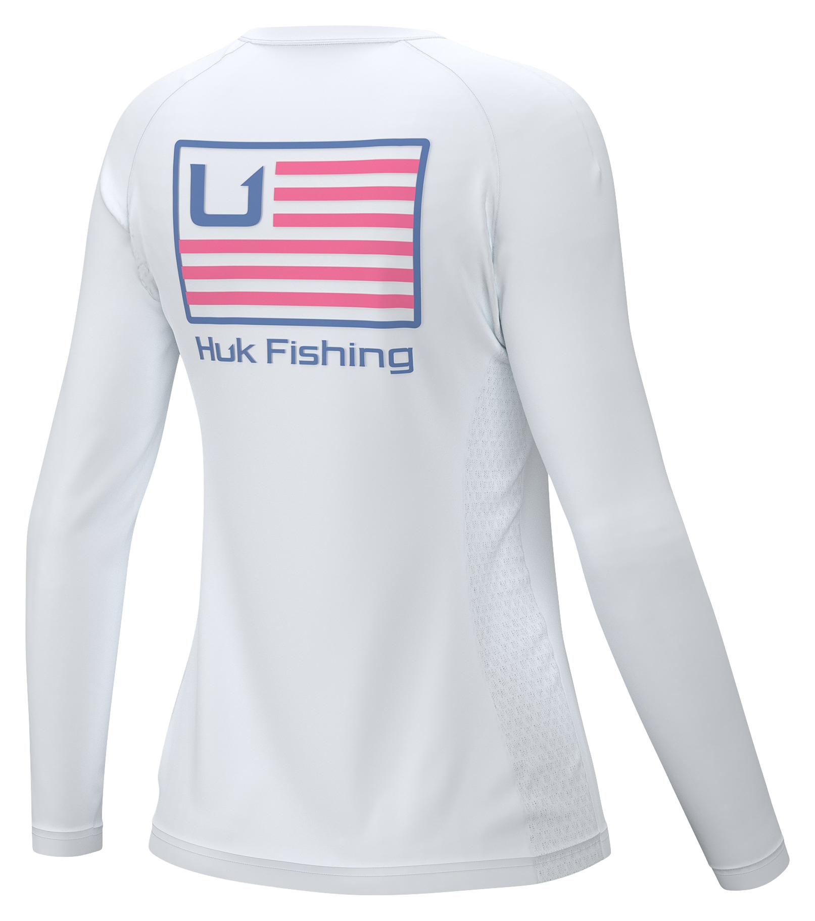 Huk Pursuit Huk and Bars Long-Sleeve Shirt for Ladies - White - XL