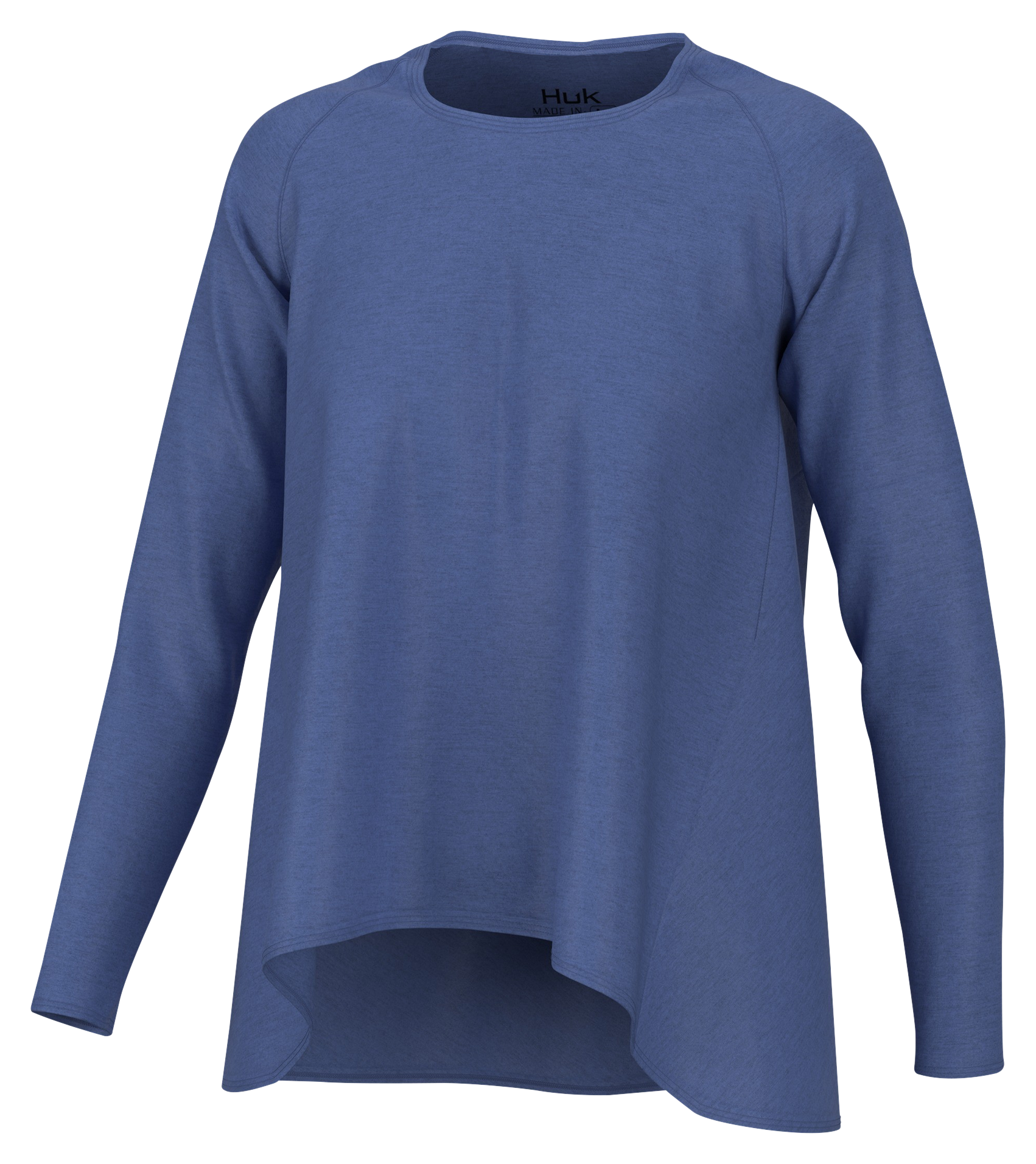Image of Huk Waypoint Flow Crew-Neck Long-Sleeve Shirt for Ladies - Wedgewood